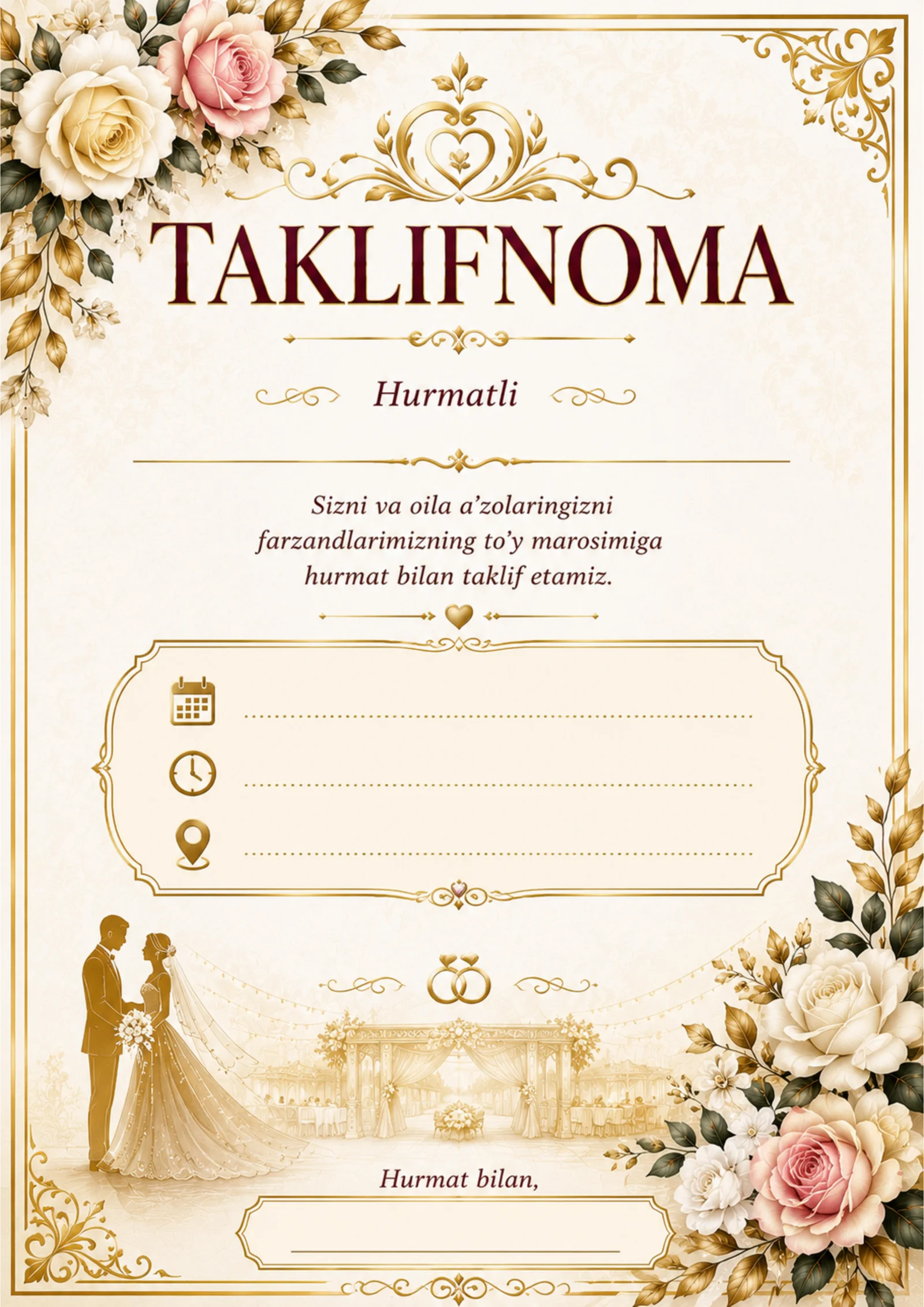 Taklifnoma 2 ta shablon 2