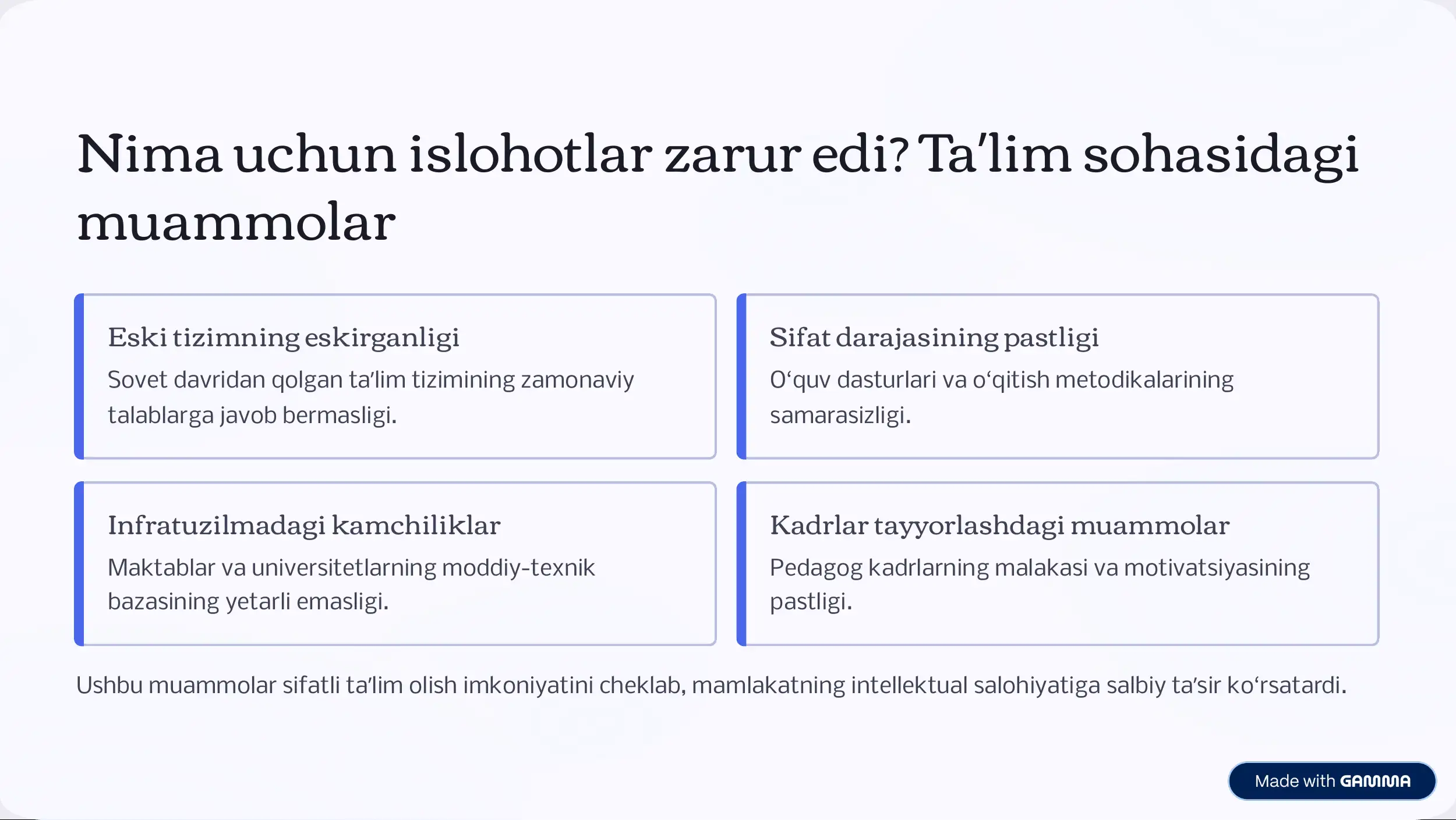 O»zbekiston ta¾lim islohotlari 2