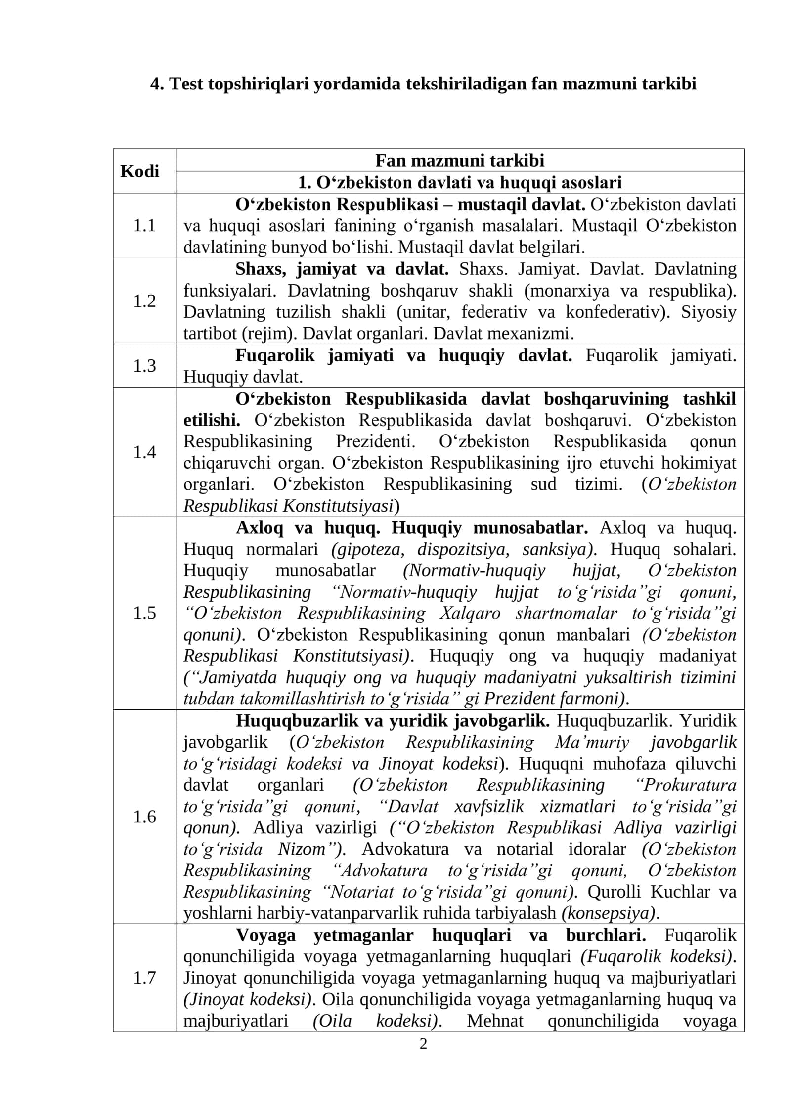 Test Varianti Tafsiloti 2