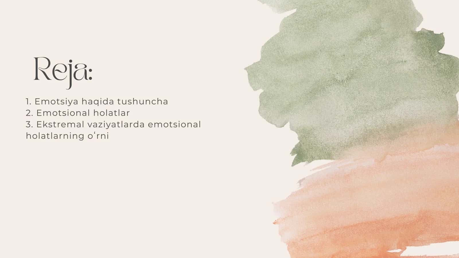 Emotsiya va emotsional holatlar 2