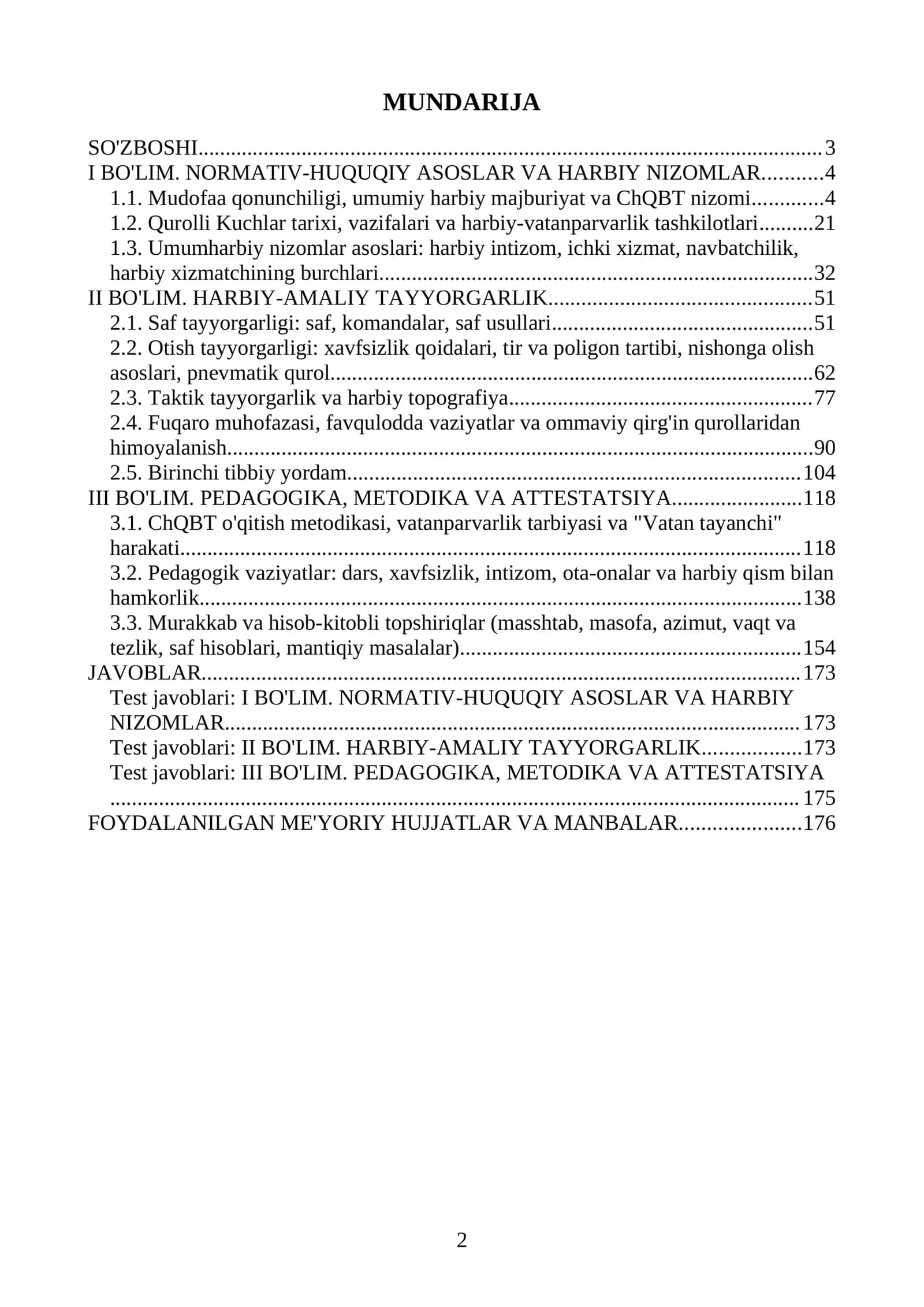CHQBT yillik attestatsiya 1000 ta savol va javoblar. Chaqiruvga qadar tayyorgarlik uchun attestatsiya savollari 2