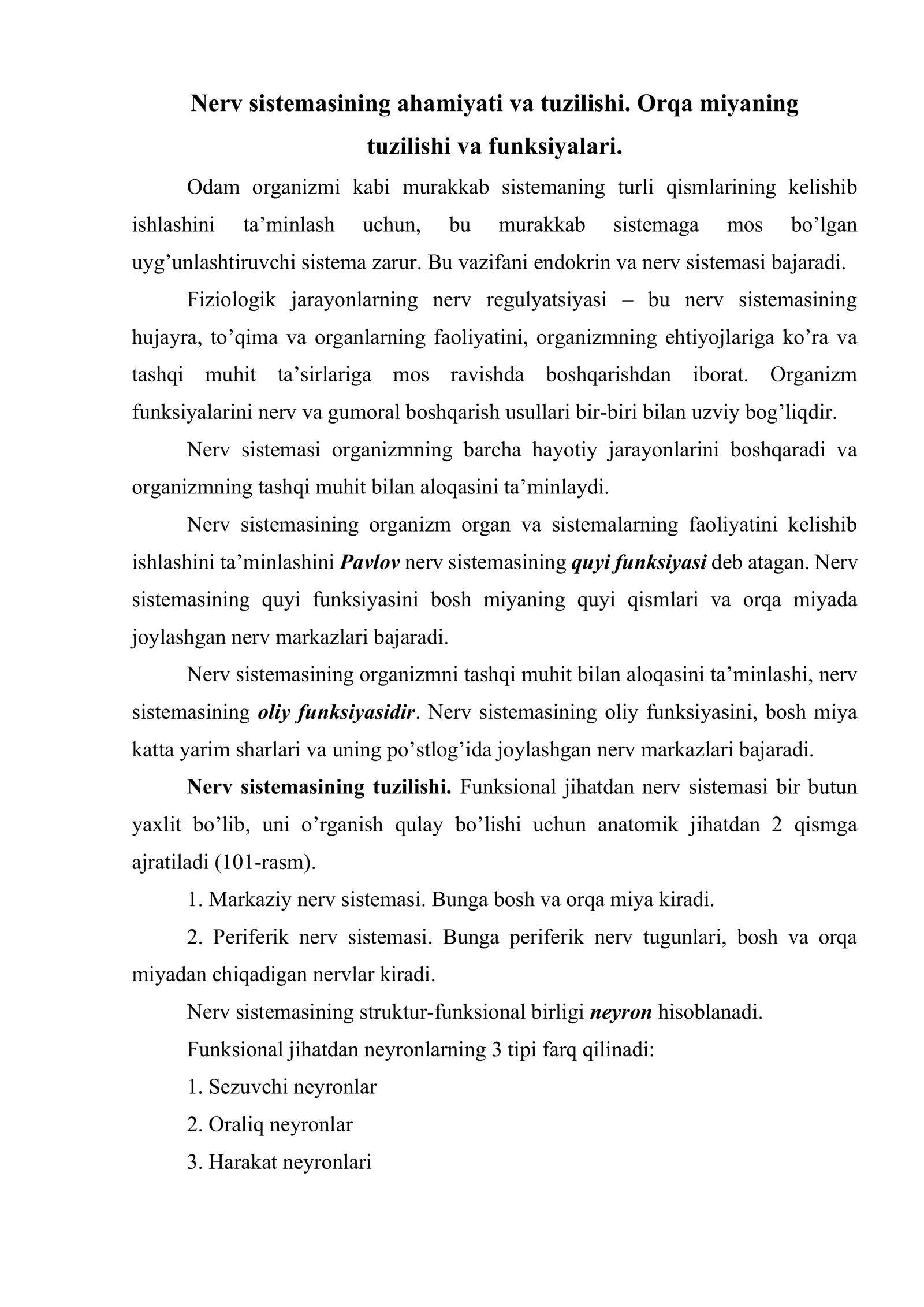 Nerv sistemasi 2