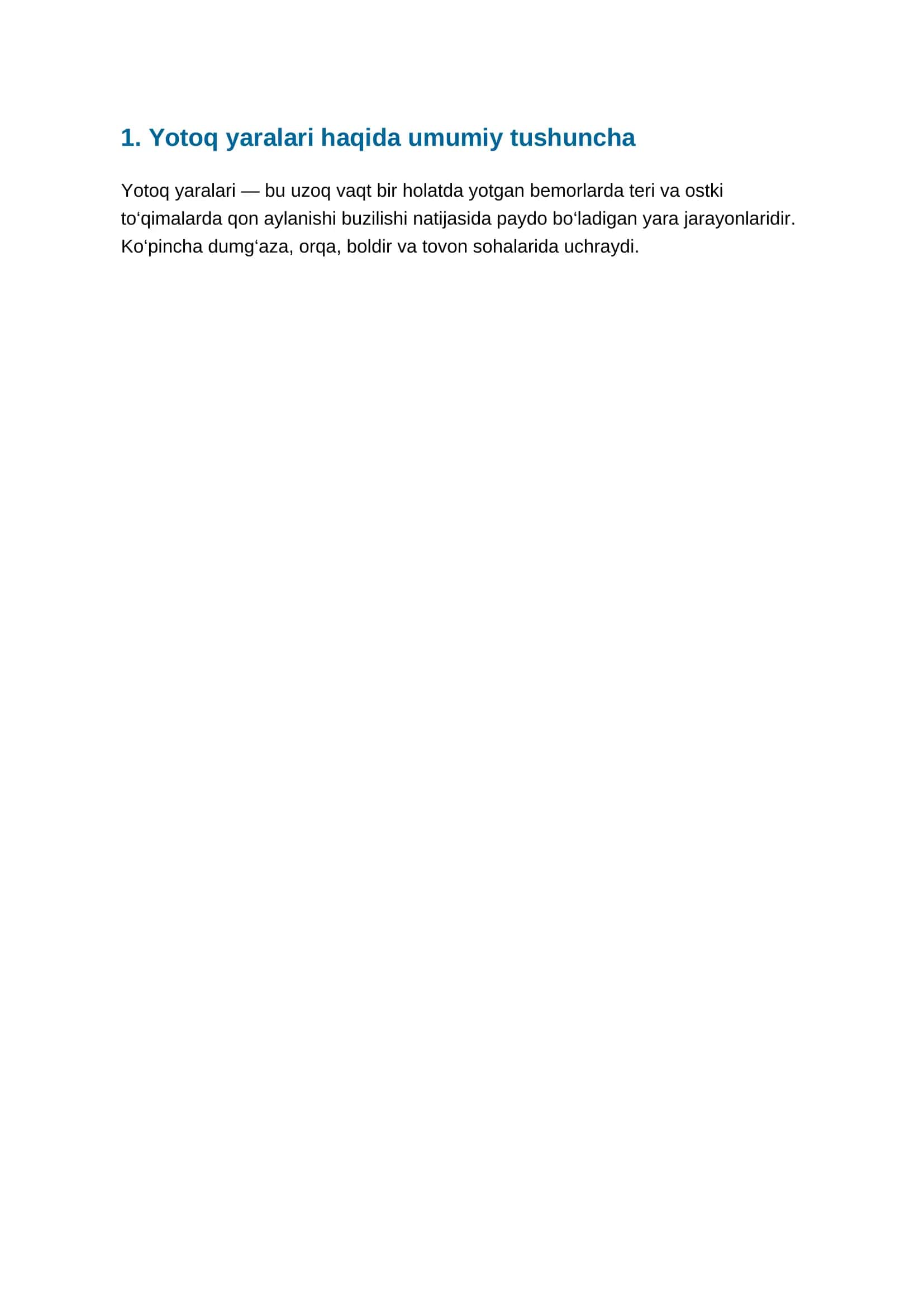 Yotoq va Trafik Yaralar 2