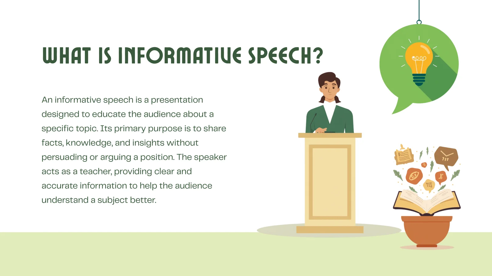 WHAT IS INFORMATIVE SPEECH? 2