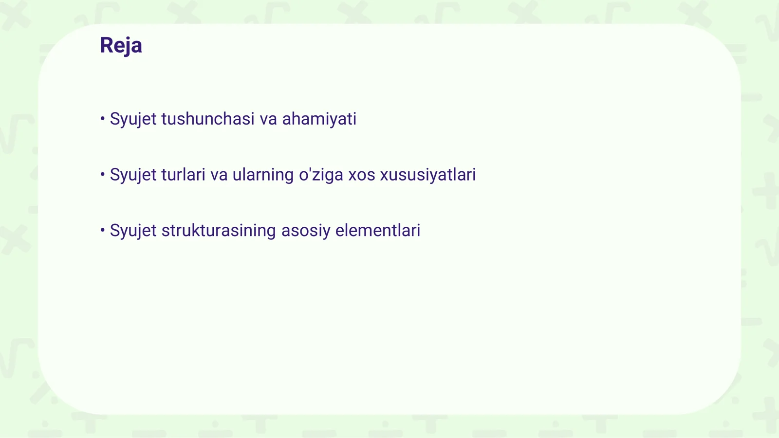 Syujet va uning turlari 2