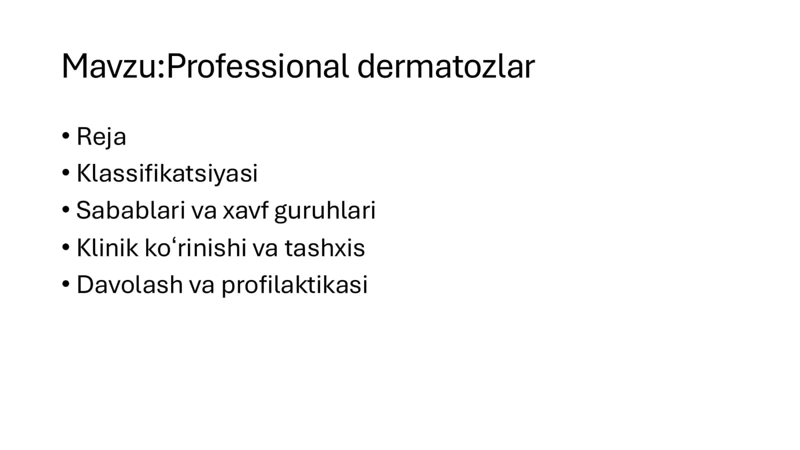 Professional dermatosis 2
