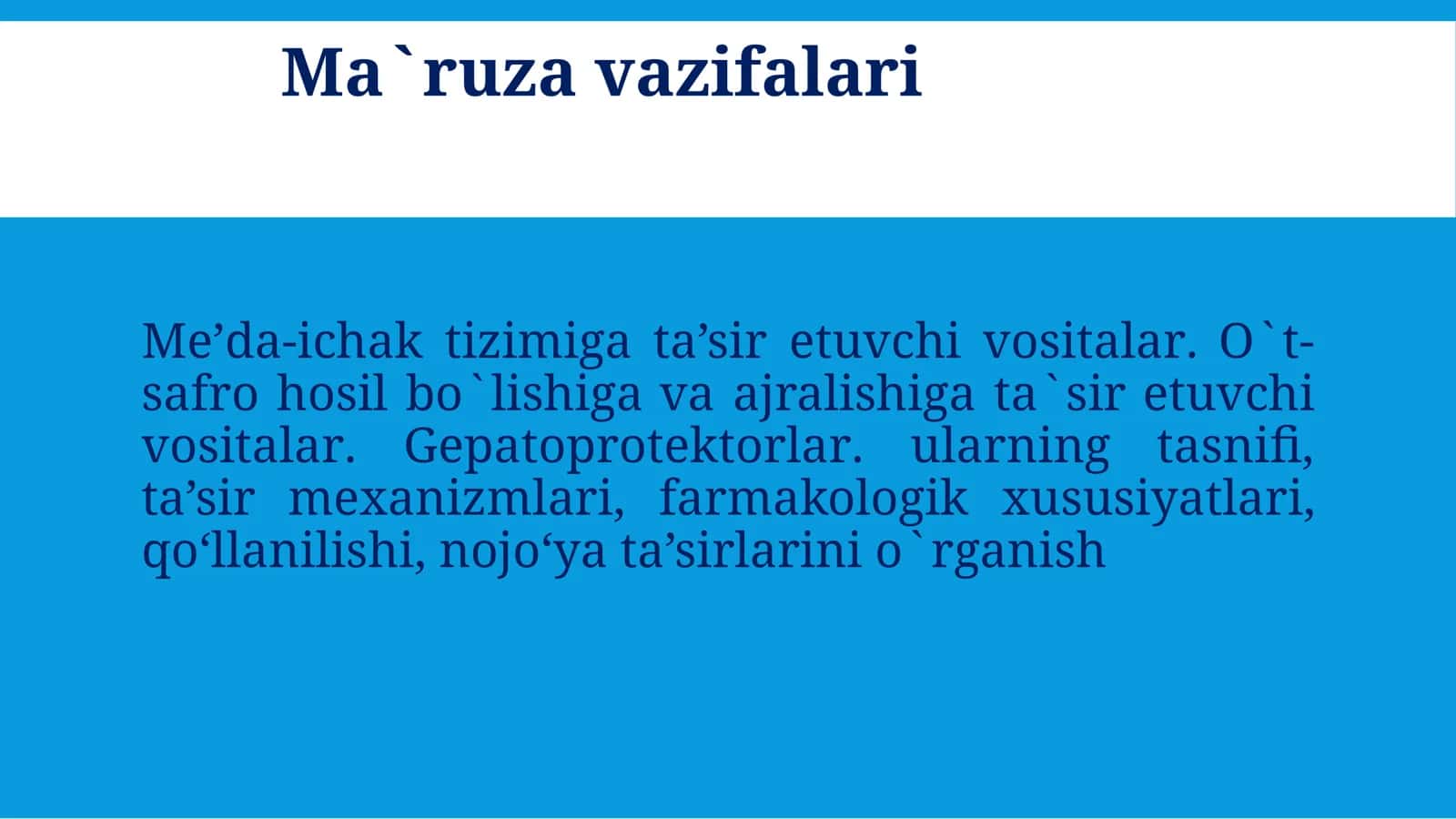 Me’da-ichak tizimiga ta’sir etuvchi vositalar 2