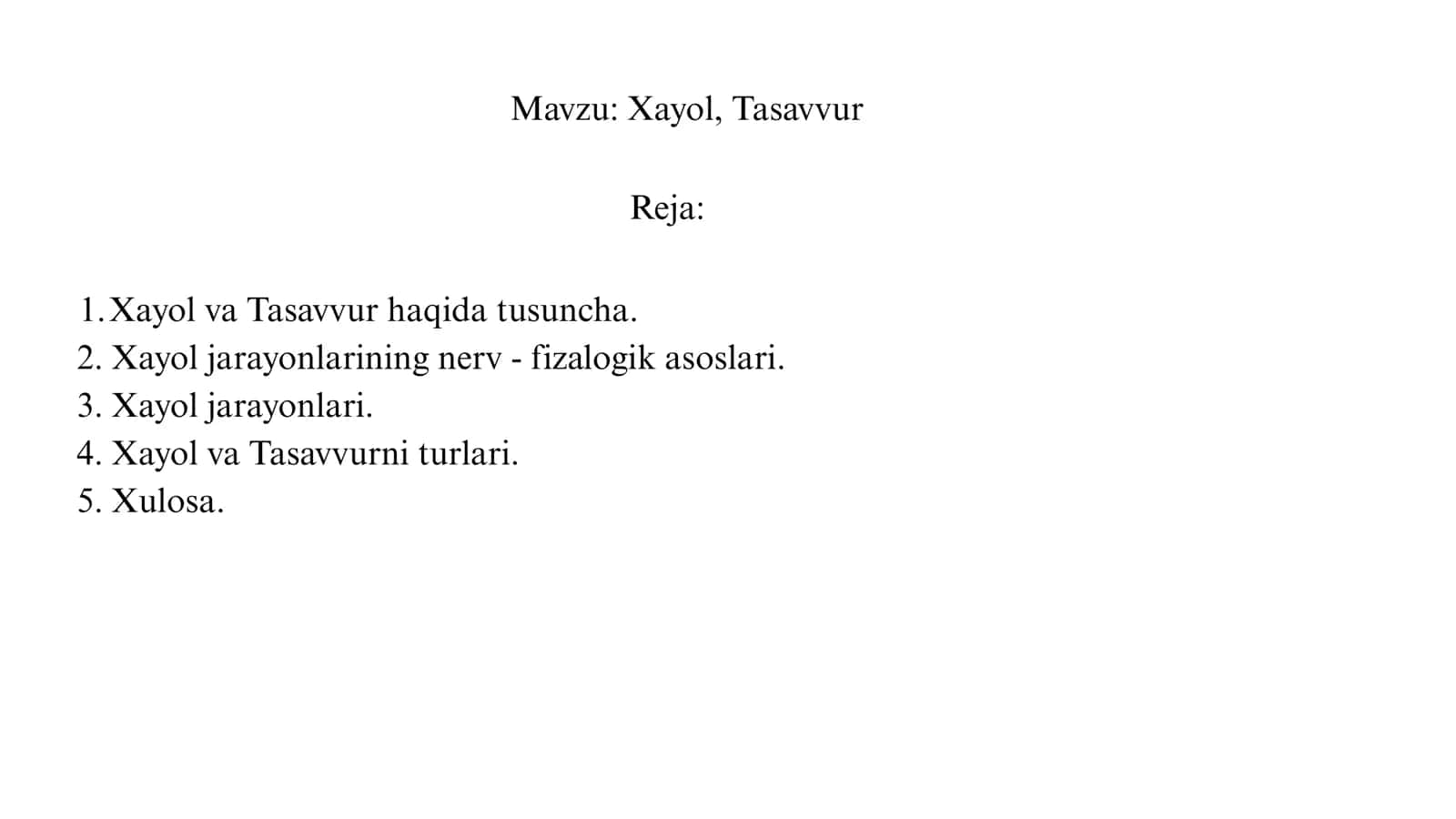 Xayol va Tasavvur 2