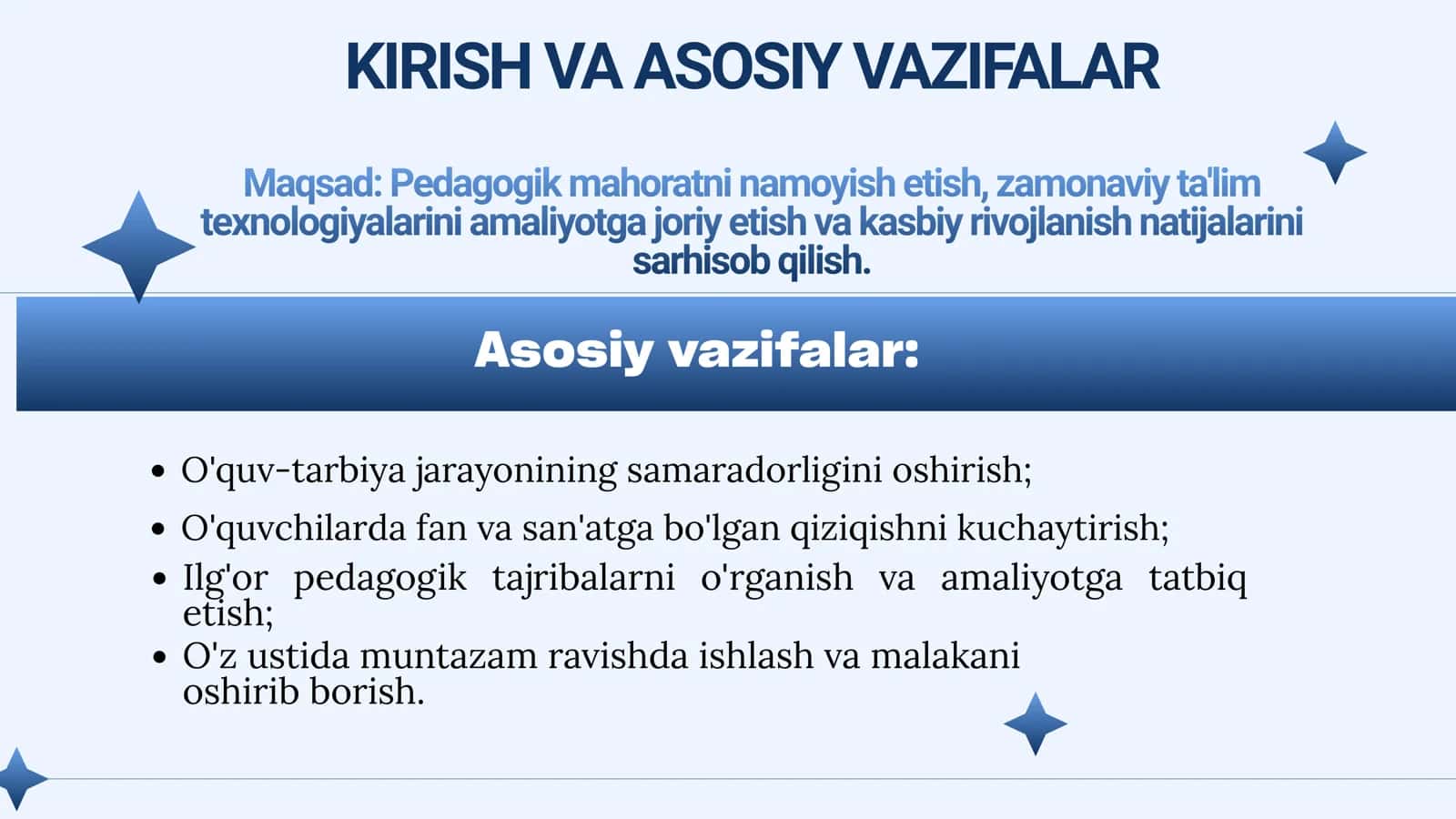 Pedagoklar uchun atestssiya va portfoliyo prezentasiyasi 2