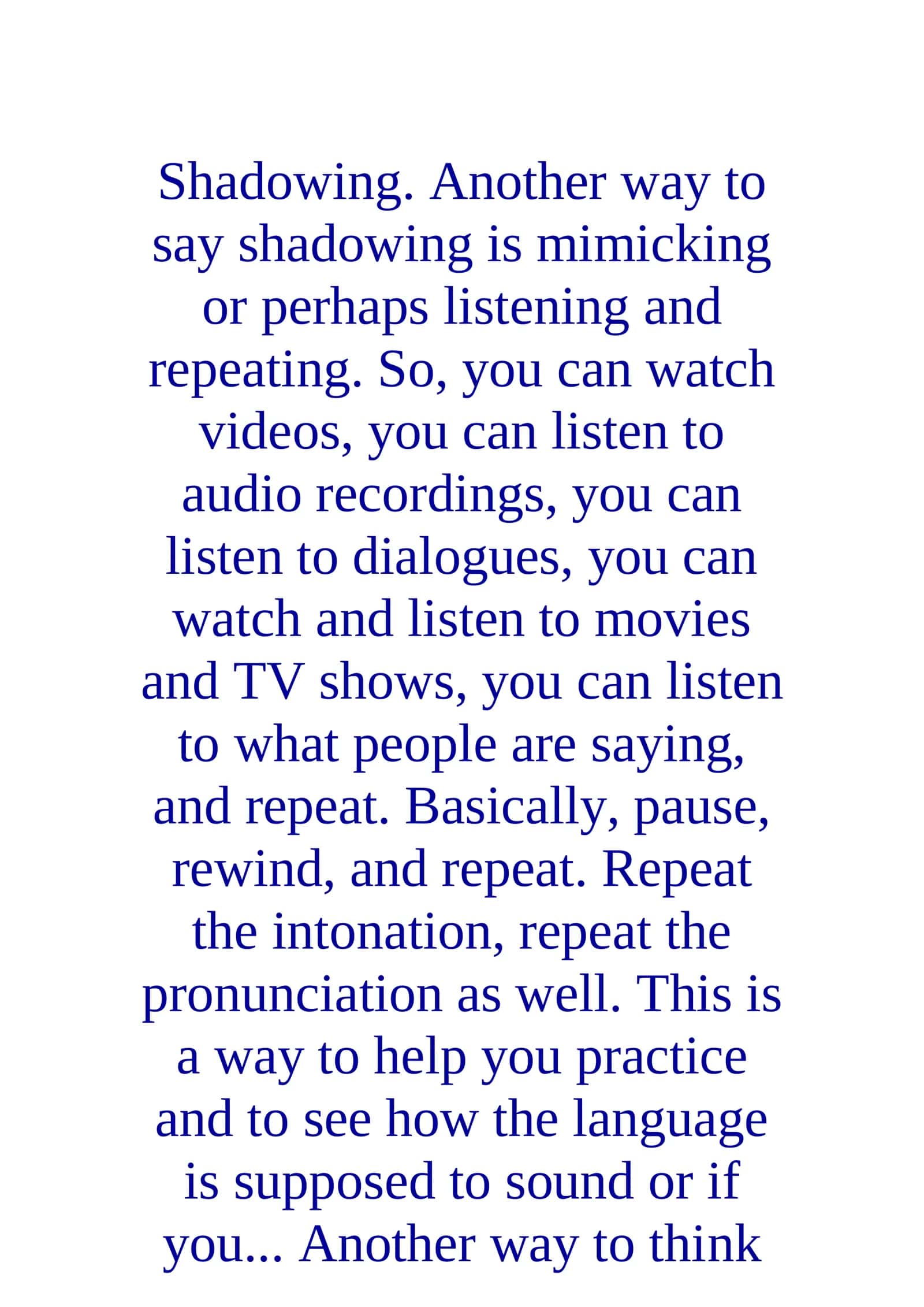 Shadowing 2