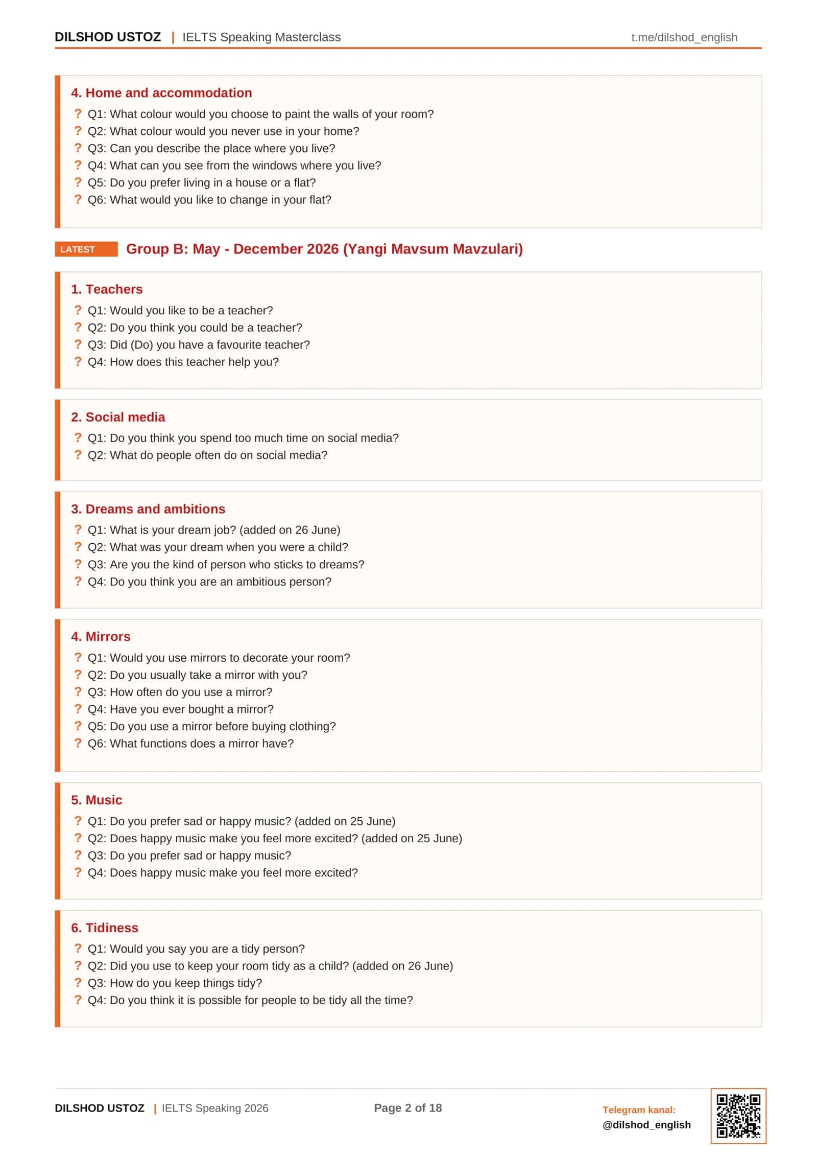 IELTS Speaking Masterclass 2