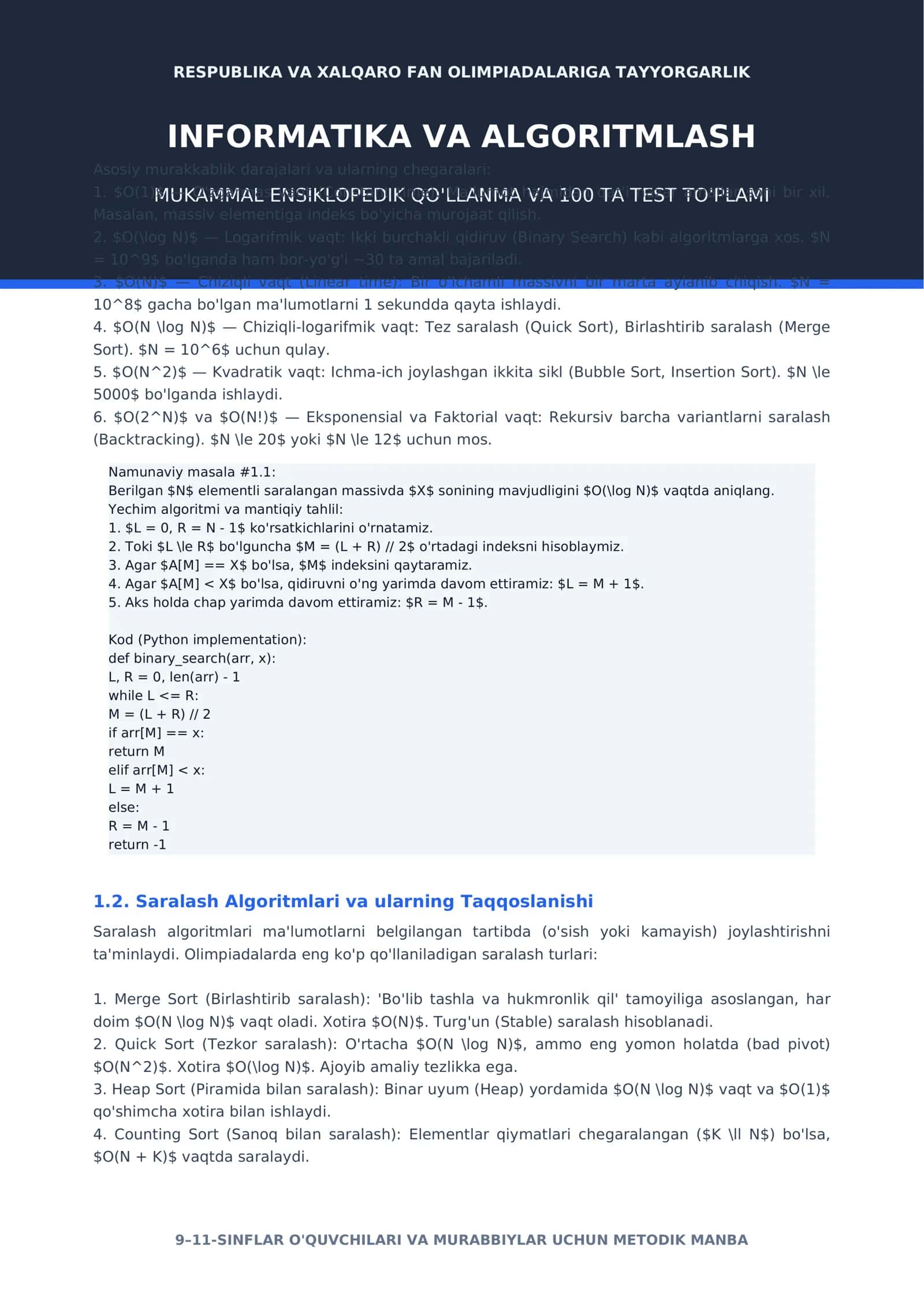 INFORMATIKA VA ALGORITMLASH 2