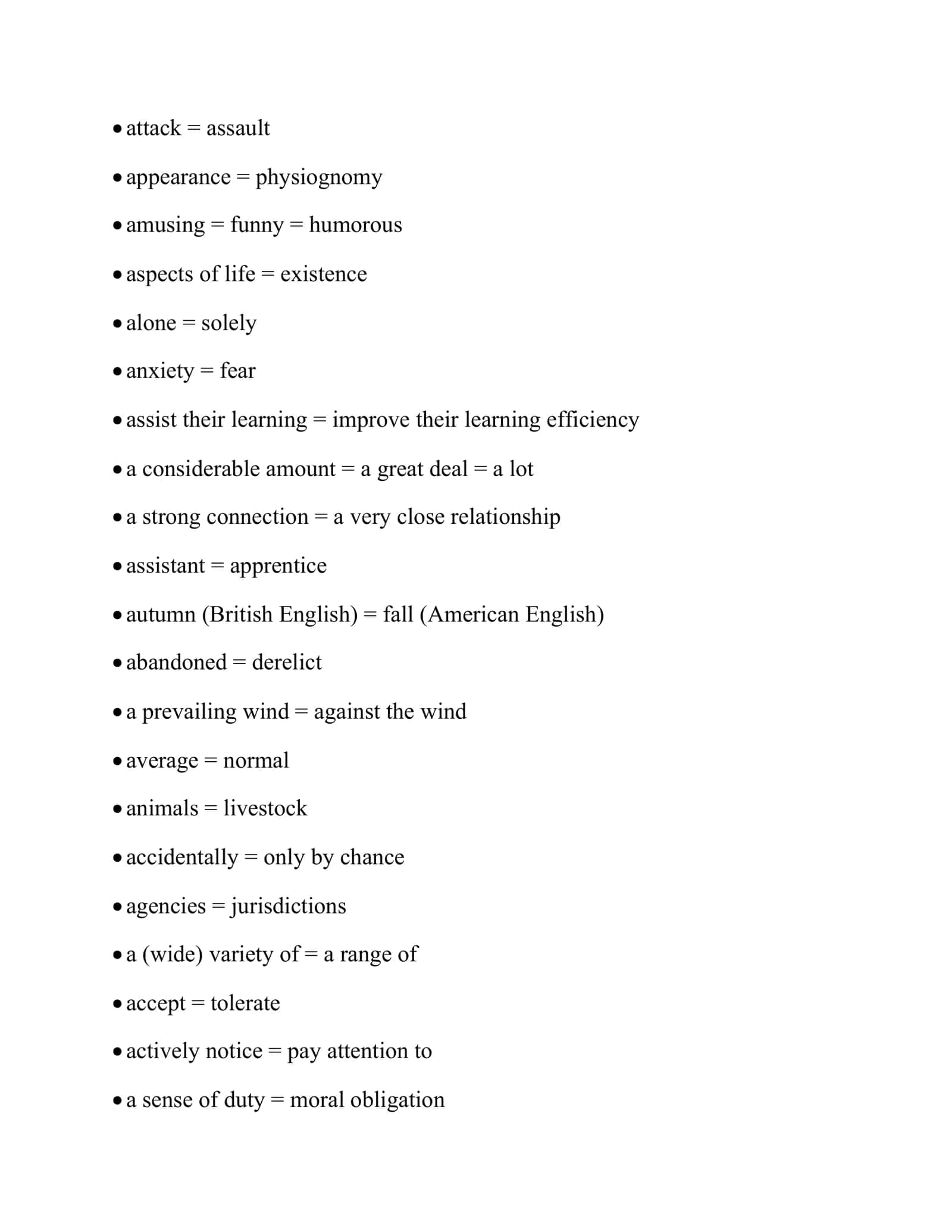 LIST OF WORDS AND PHRASES IN IELTS READING 2