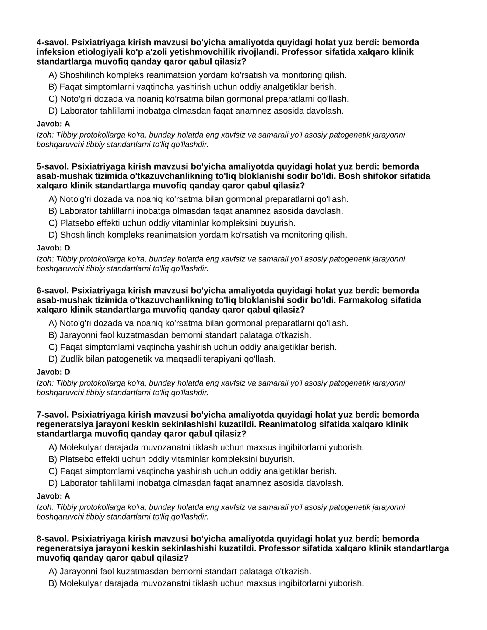 Psixiatriyaga kirish - 3-qism 2