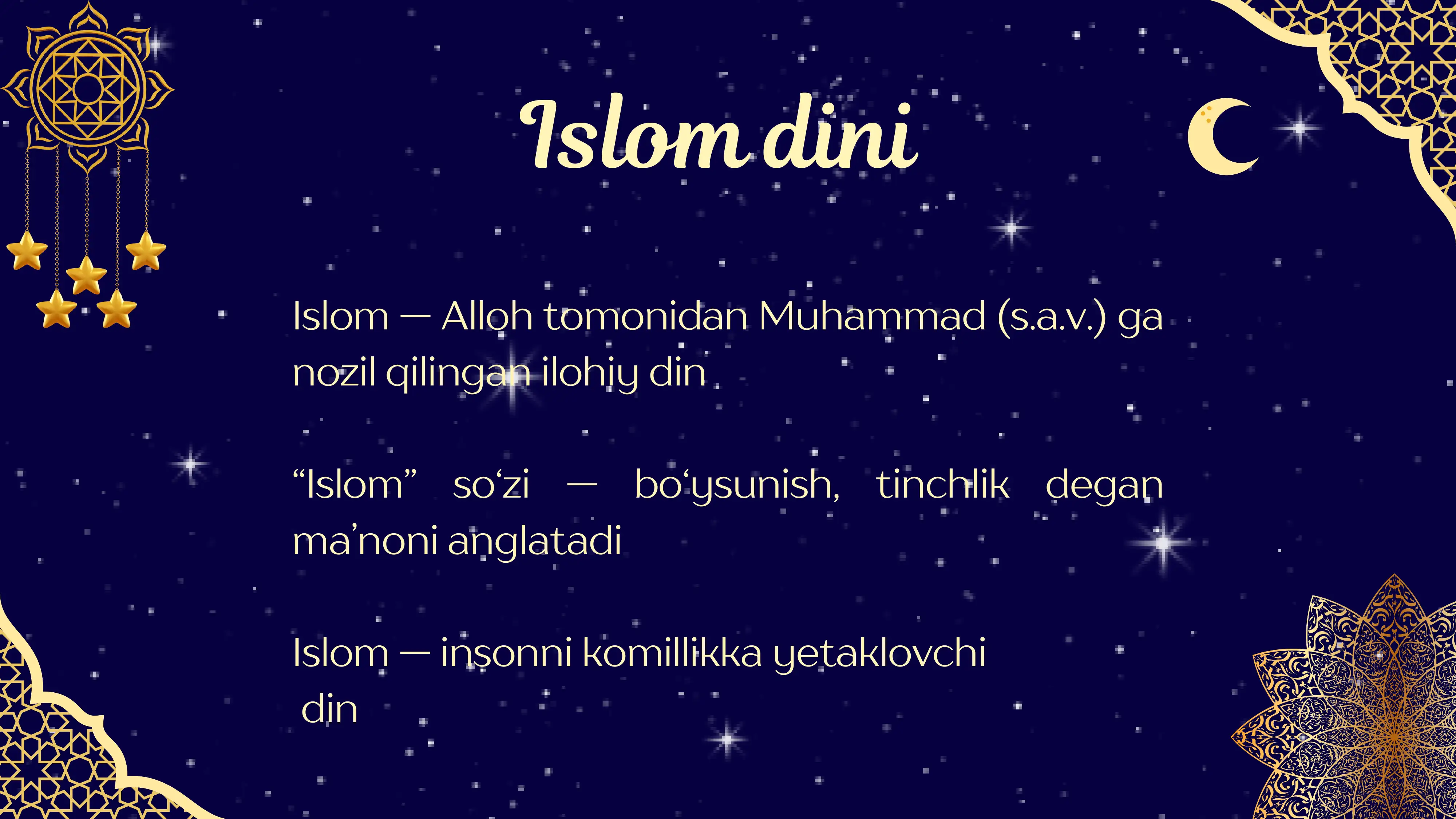 Islom dini taʼlimoti 2