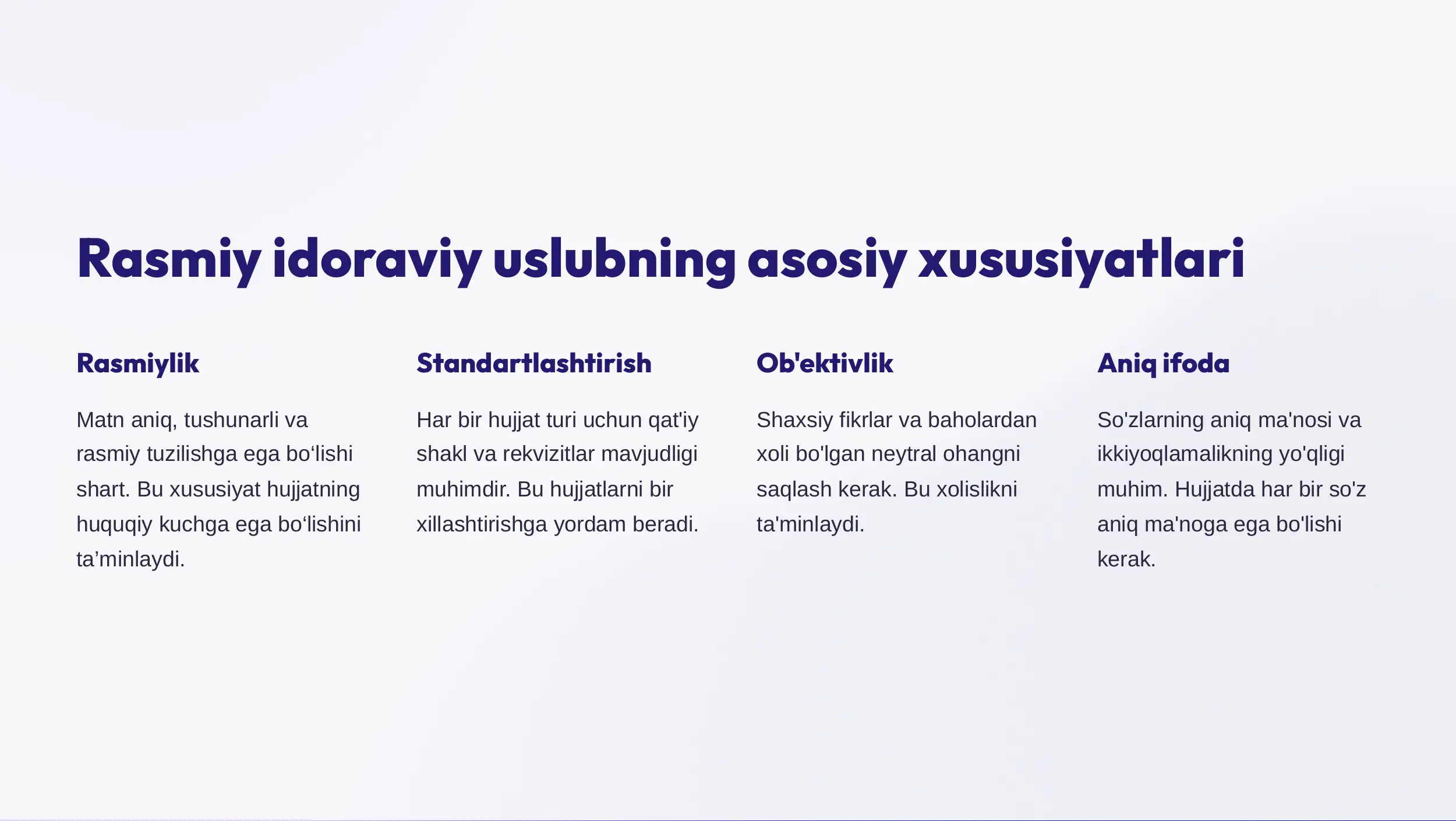 Rasmiy idoraviy uslub 2