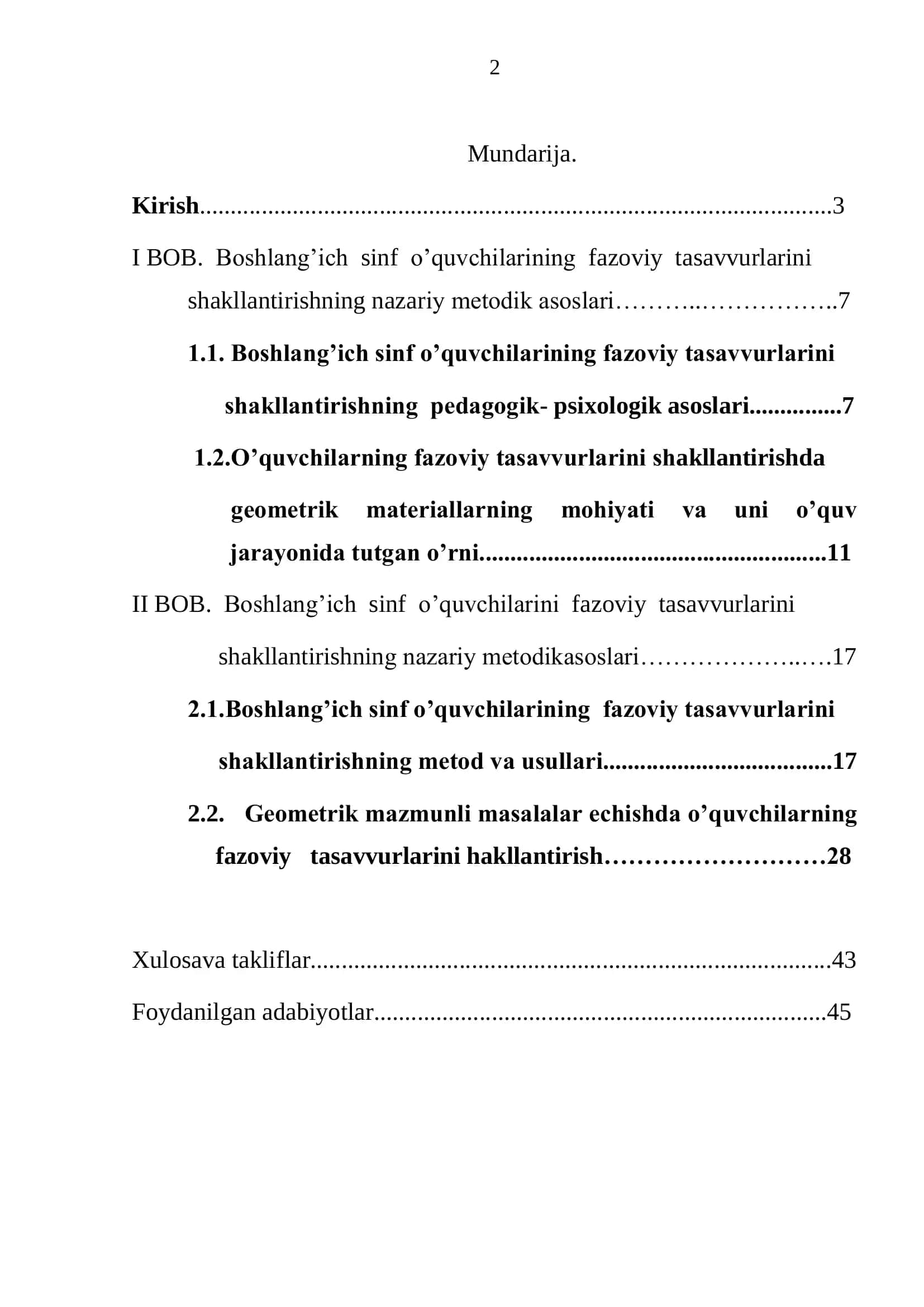 BOSHLANG`ICH SINF MATEMATIKA DARSLARIDA O``QUVCHILARINI FOZOVIY TASAVVURLARINI SHAKLLANTIRISH YO`LLARI 2