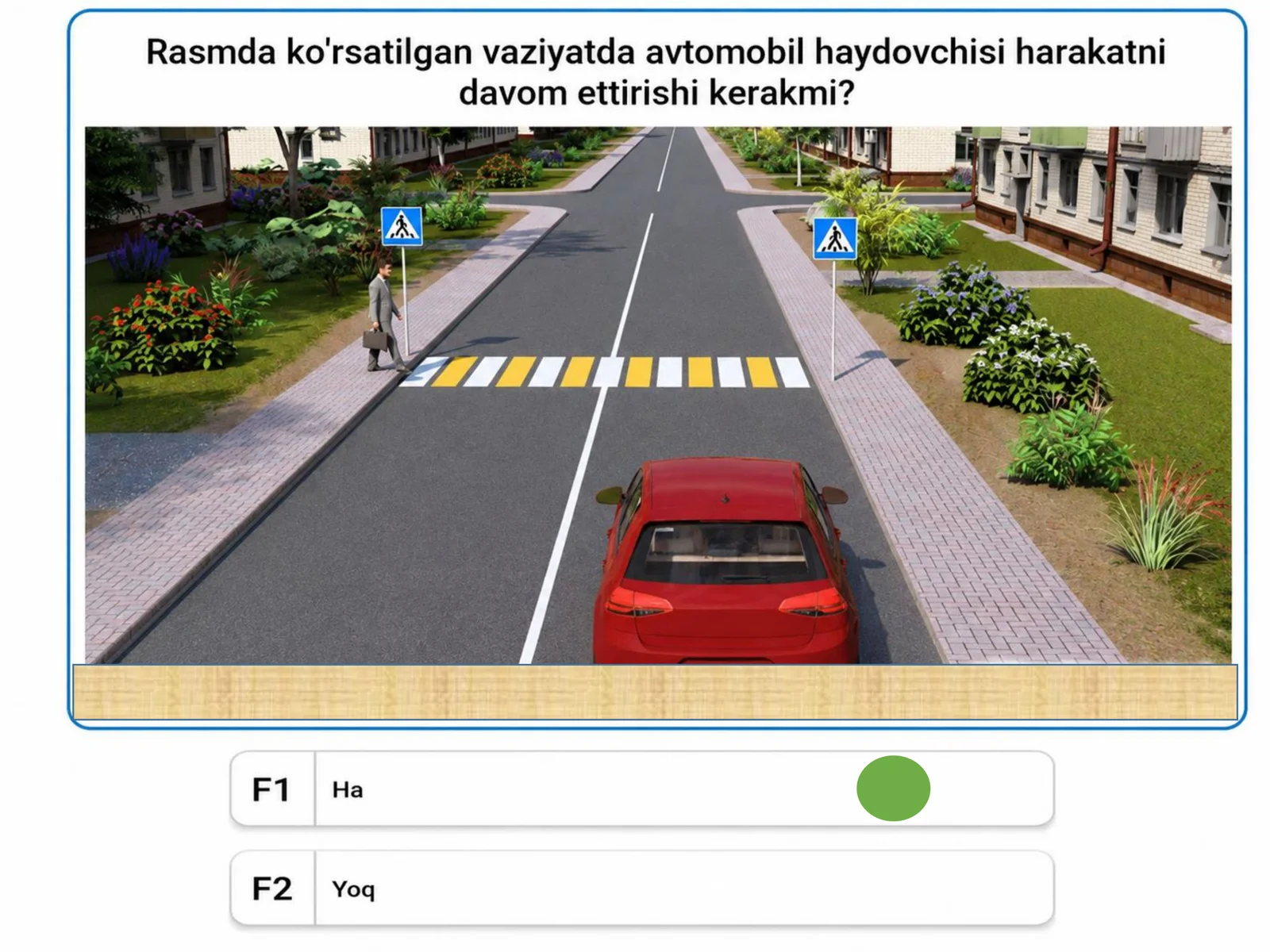 Pravat testi nazariy qismi tushish extimoli yuqori testlar 2