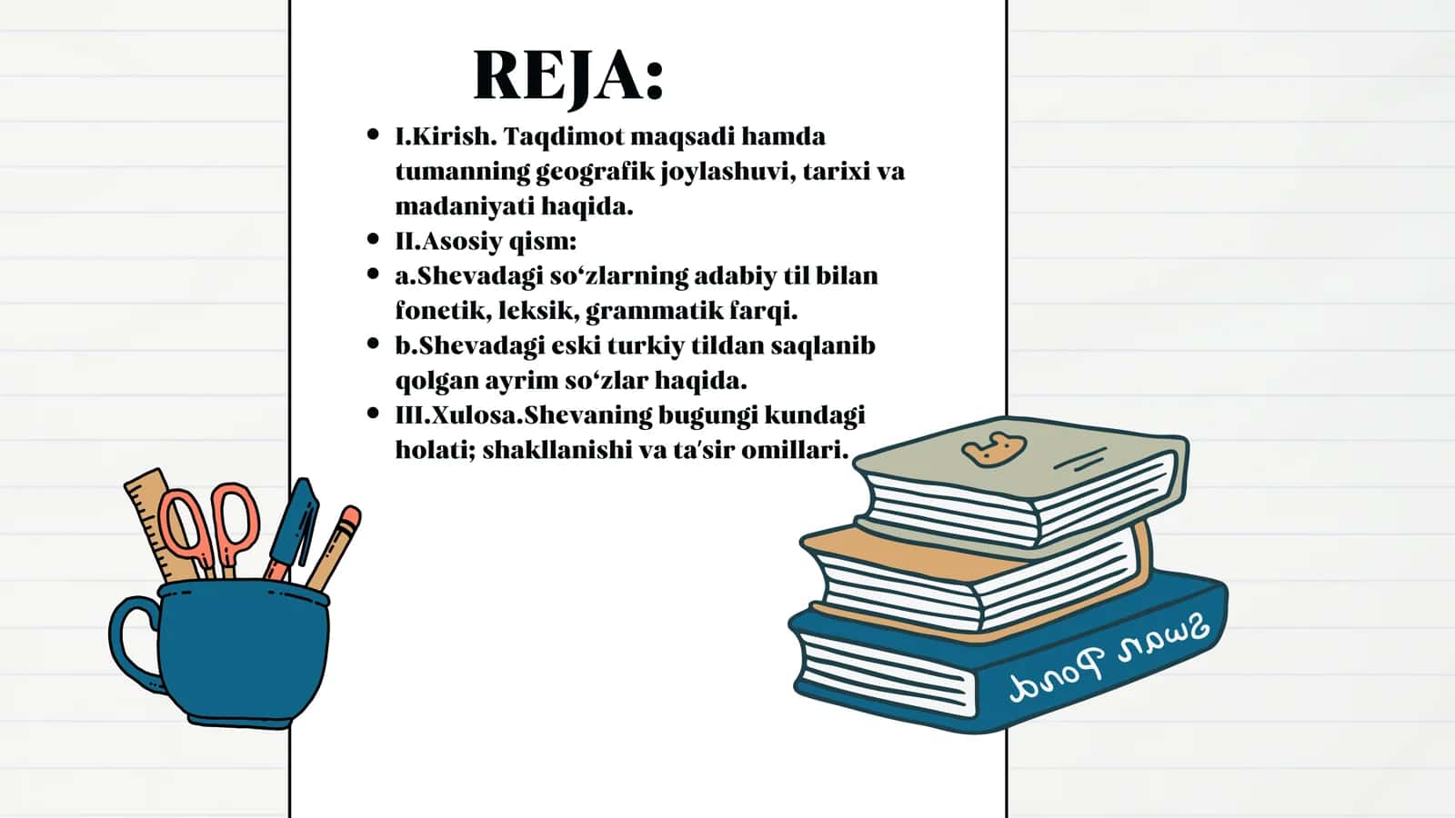 Qoraqalpogʼiston Respublikasi Beruniy tumani shevasi haqida malumot 2
