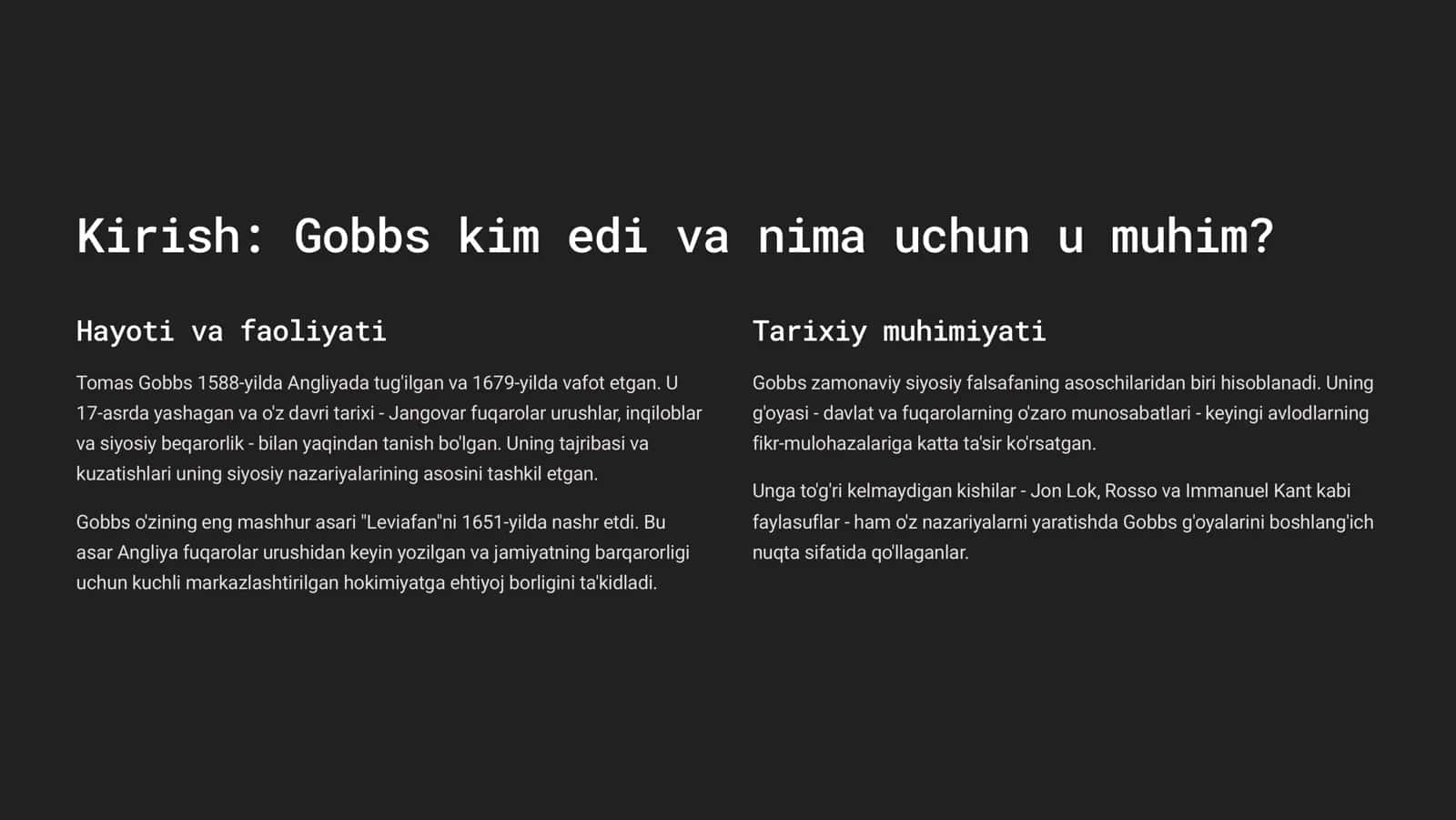 Tomas  Gobbsning ijtimoiy-siyosiy  falsafasi 2