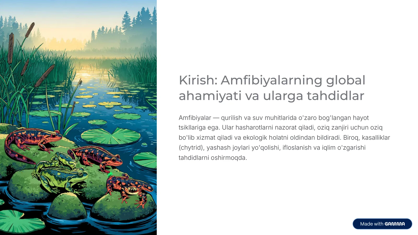 Amfibiyalar ekologiyasi 2