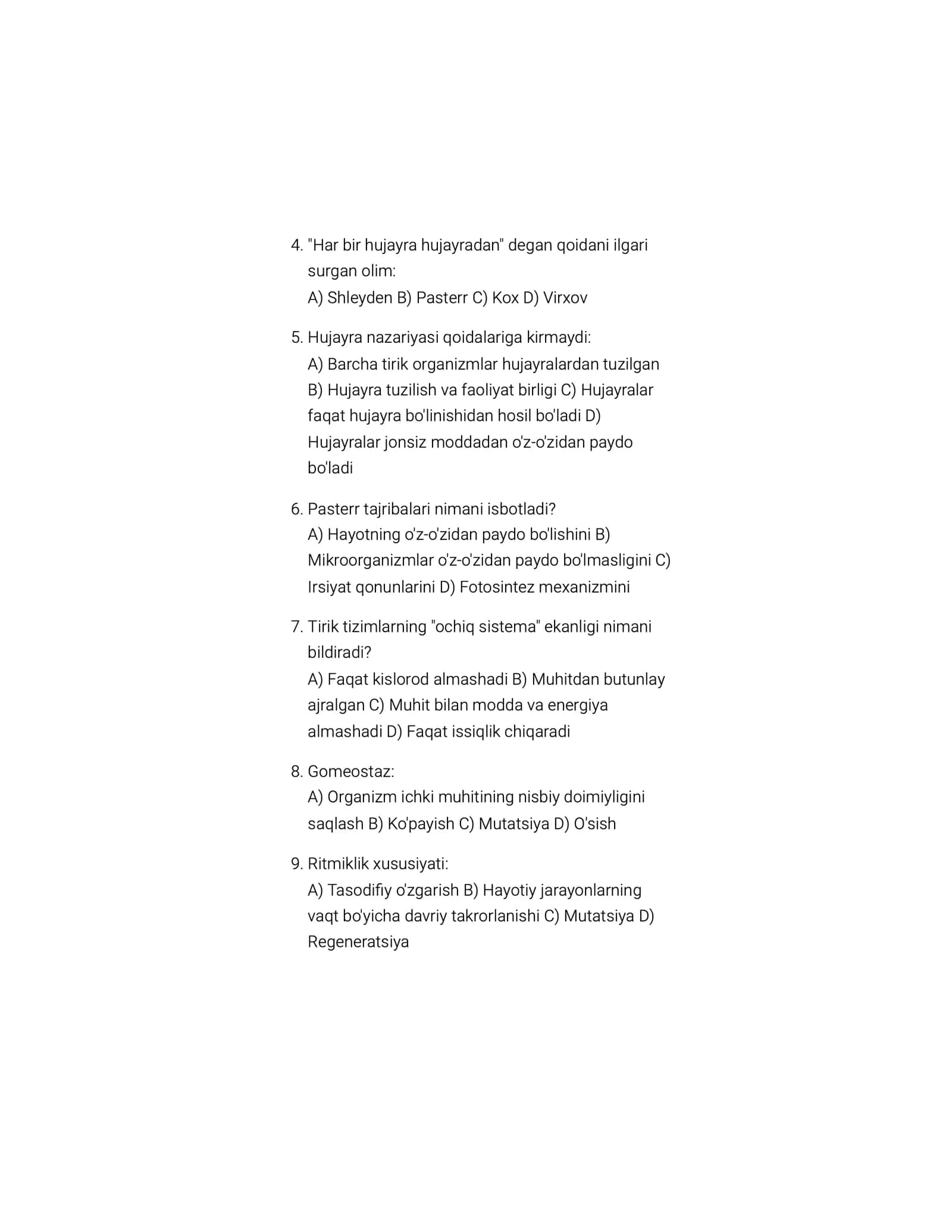 Biologiya — 10-sinf 2