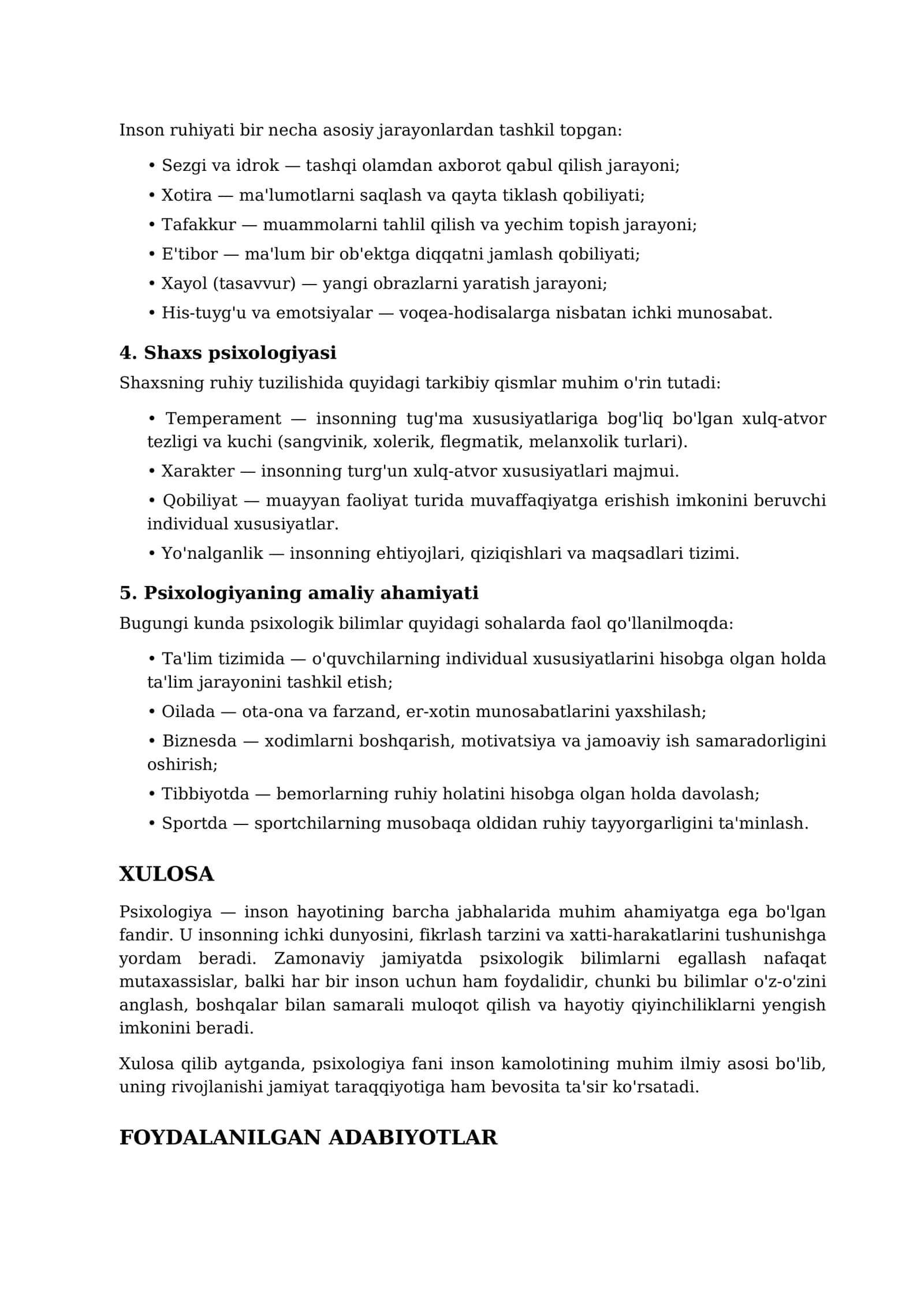 psixologiya fanidan referat 2