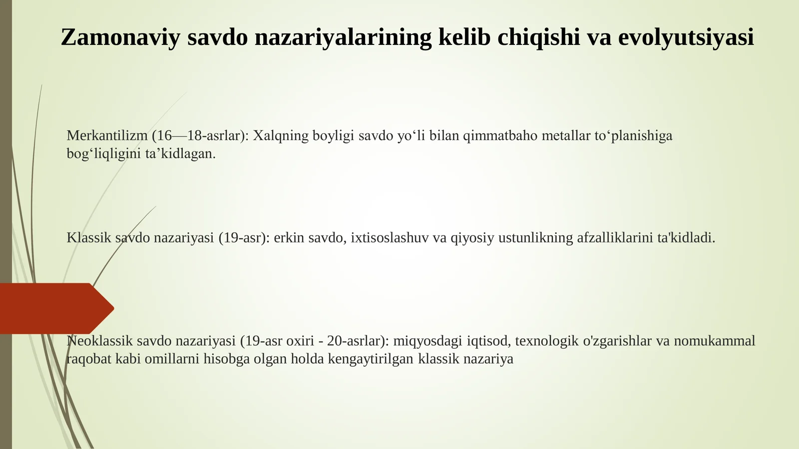 Xalqaro Savdoning Zamonaviy Nazariyalari 2