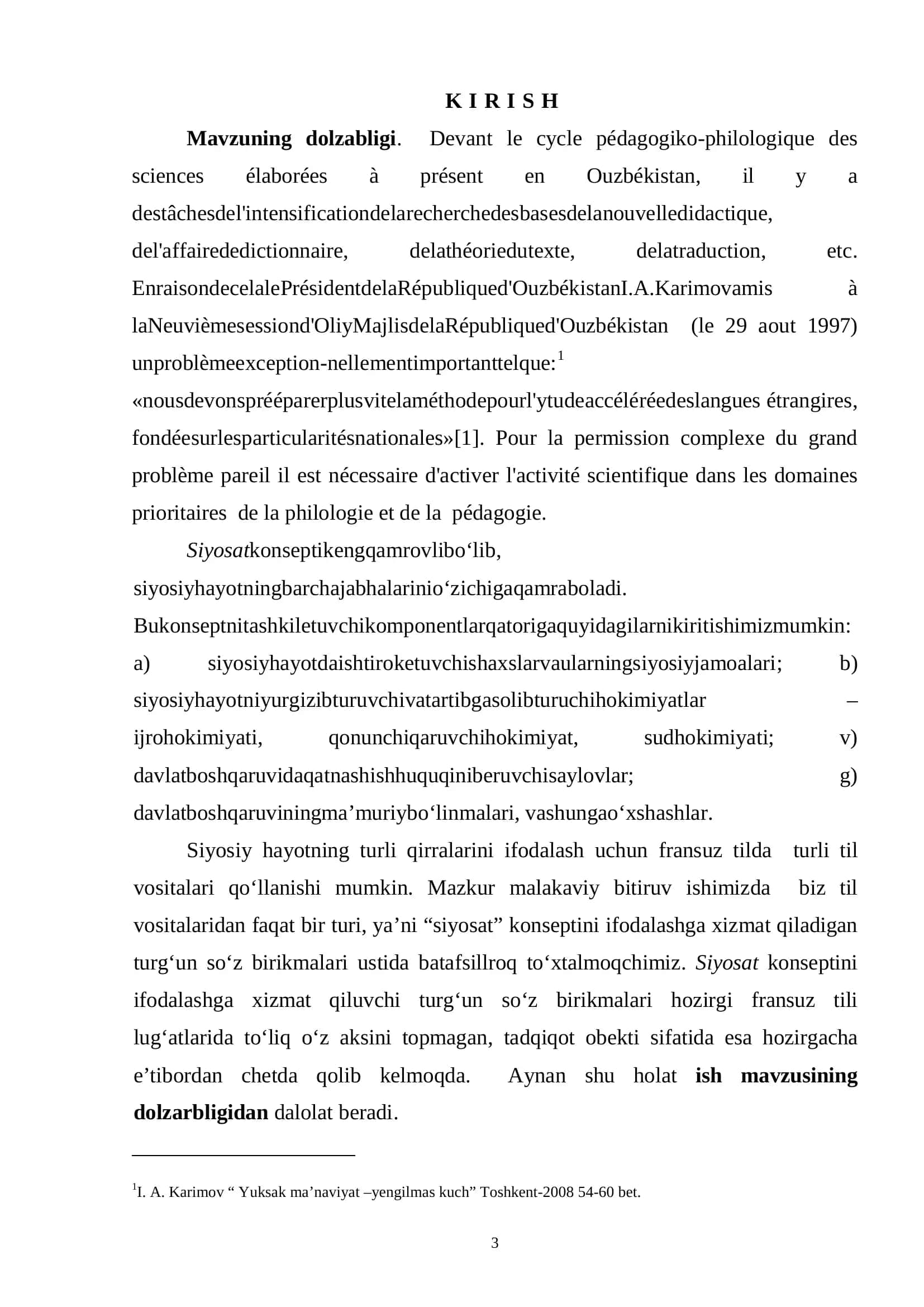 "Siyosat" mavzusi doirasida siyosiy atamalar va ularning leksik birliklarini tanlab olish hamda semantik tasniflash 2