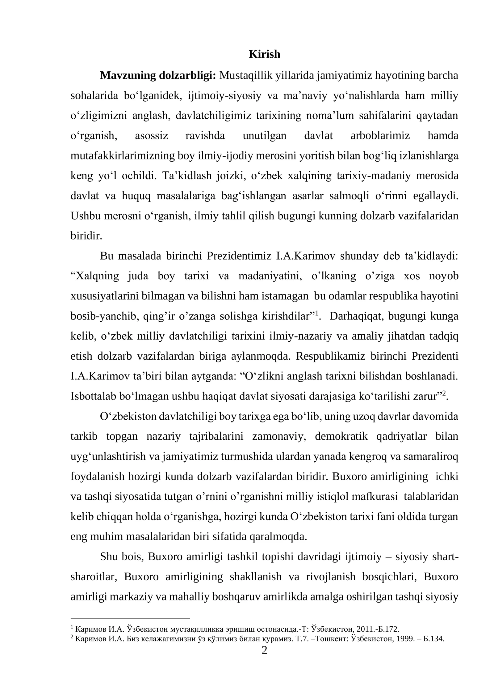 Buxoro amirligi tashkil topishi va siyosiy hayot 2