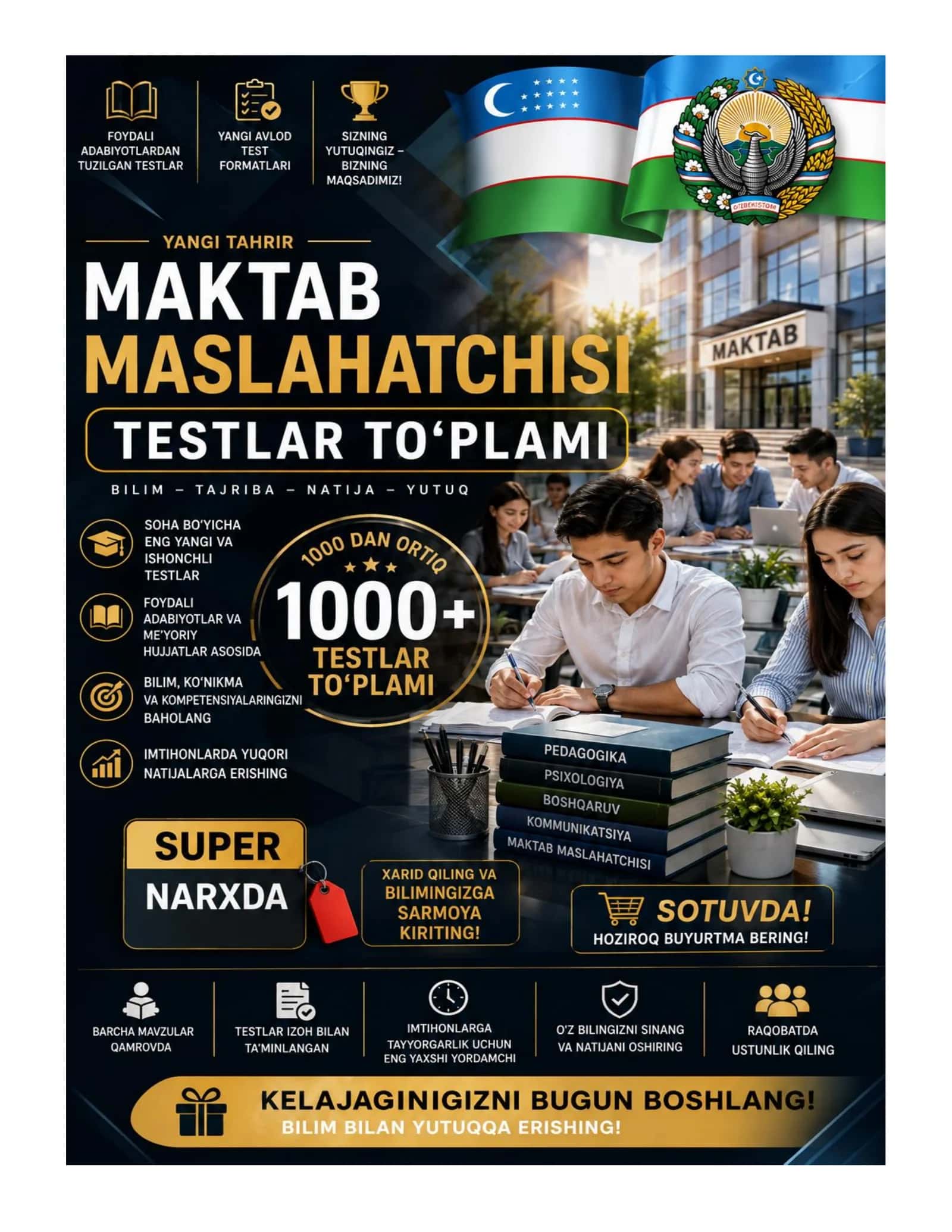 Maktab maslahatchisi 1000+ ta test 2