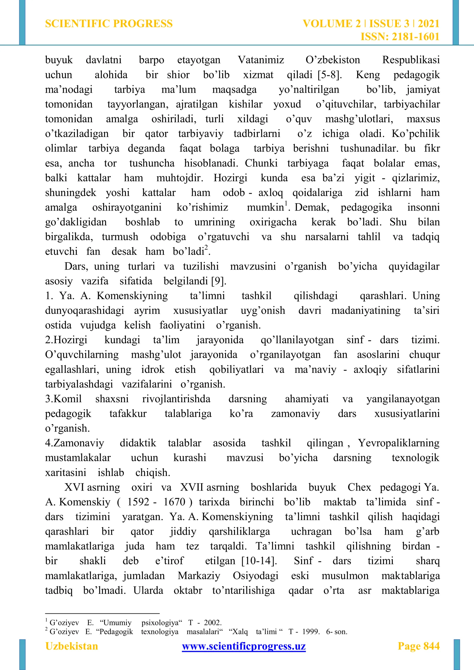DARS, UNING TURLARI VA TUZILISHI 2