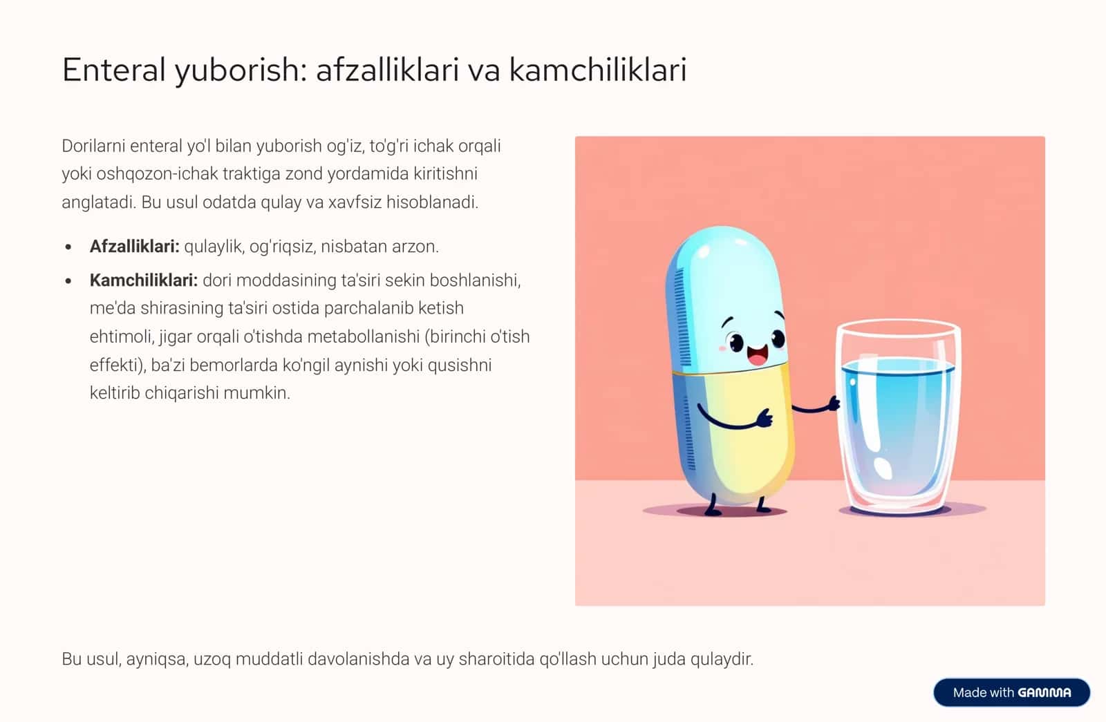 Dorilarni organizmga yuborish yo'llari va asoratlari 2