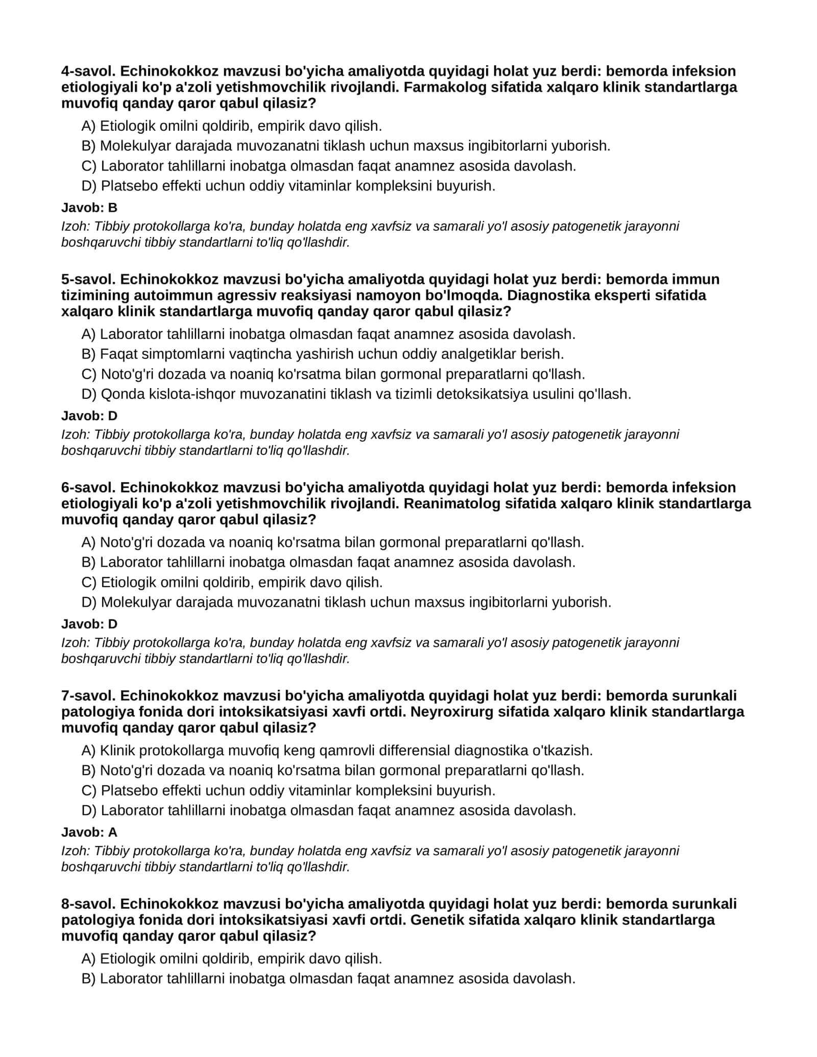 ECHINOKOKKOZ - 2-QISM 2