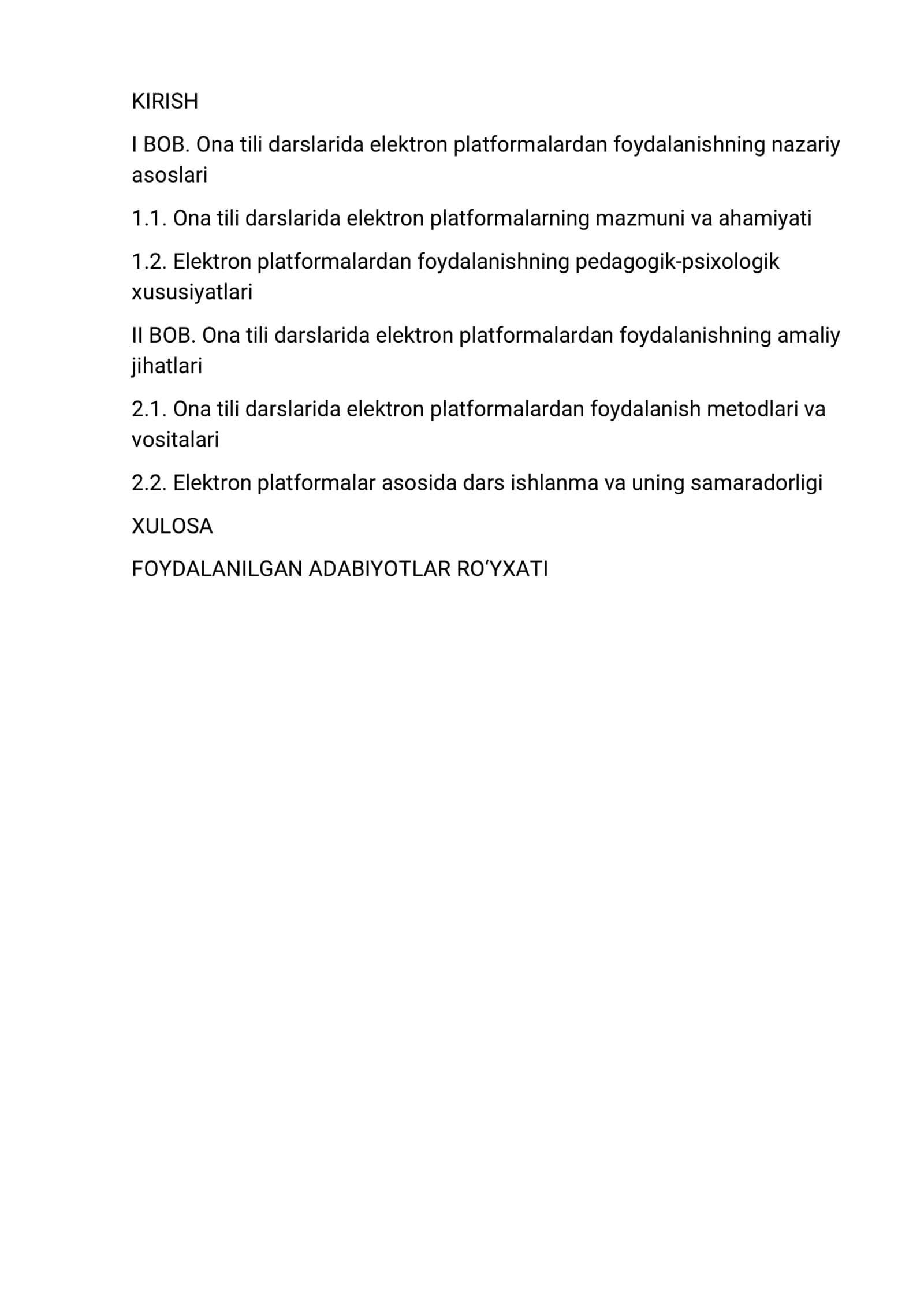 Onatili darslarida elektron platformalardan foydalanish imkoniyatlari 2