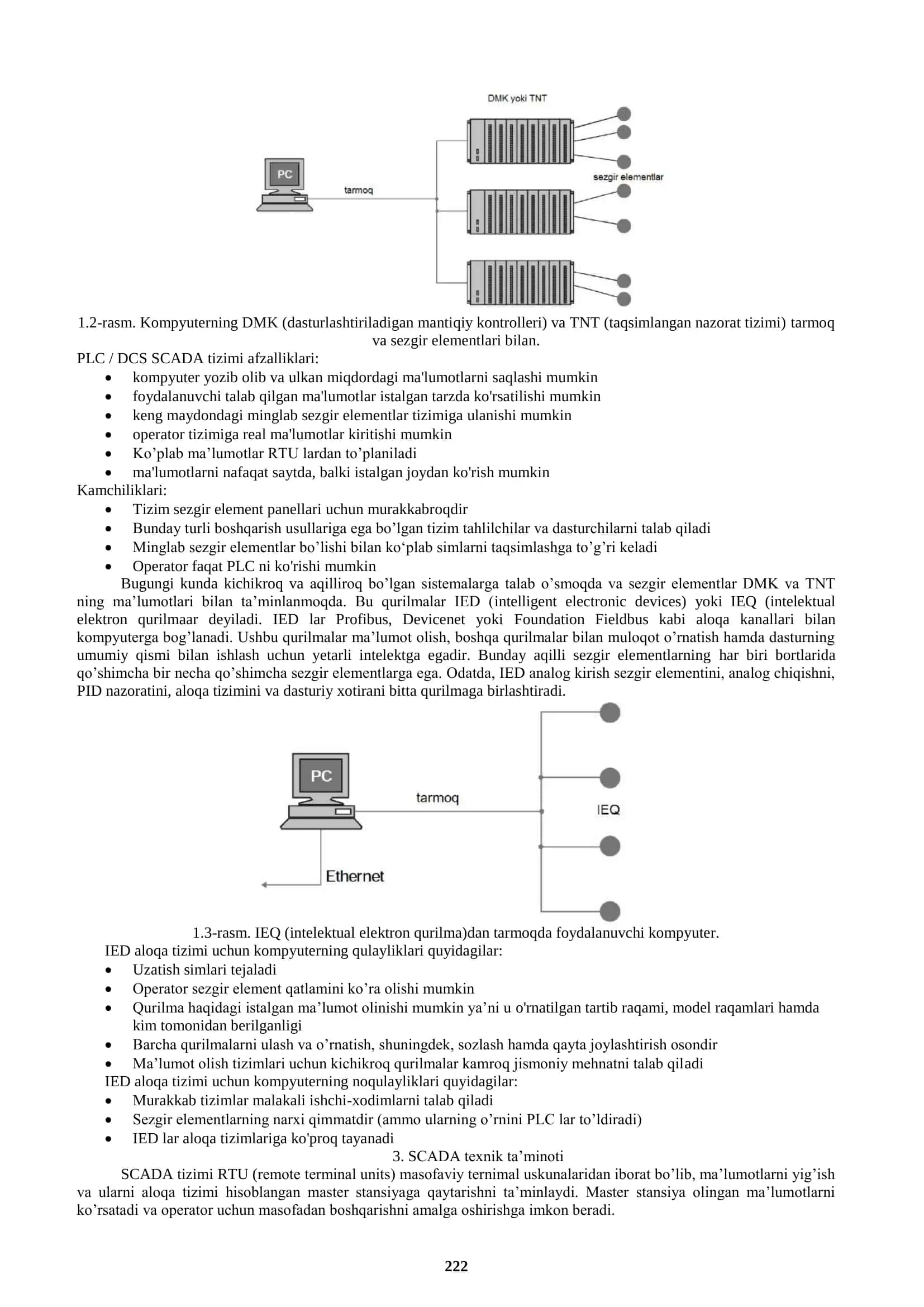 SCADA SISTEMASINING ISHCHI BLOKLARI BILAN TANISHISH. 2