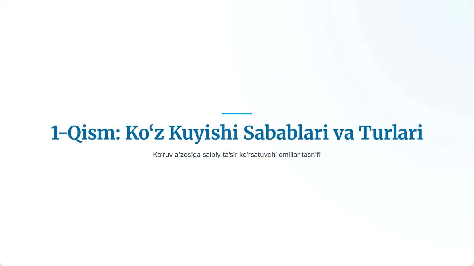 Ko‘z Kuyishi va Ko‘rlikning Proﬁlaktikasi 2