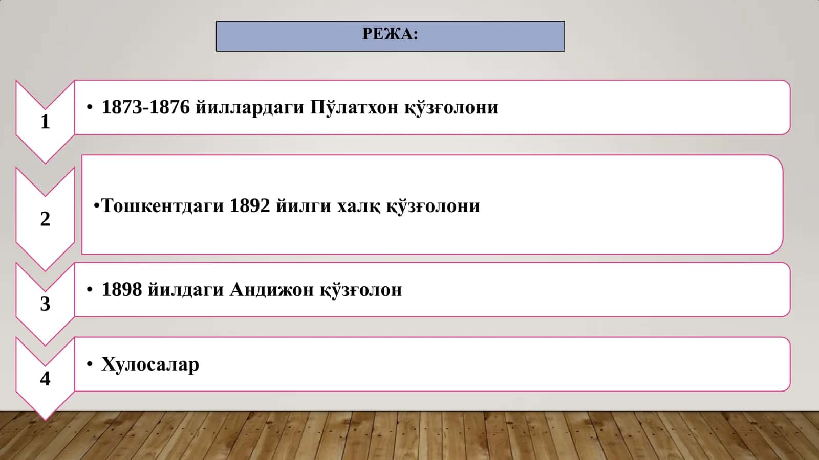XIX АСРНИНГ 70-90 ЙИЛЛАРИДА  ТУРКИСТОН ЎЛКАСИДА ХАЛҚ  ҲАРАКАТЛАРИ 2