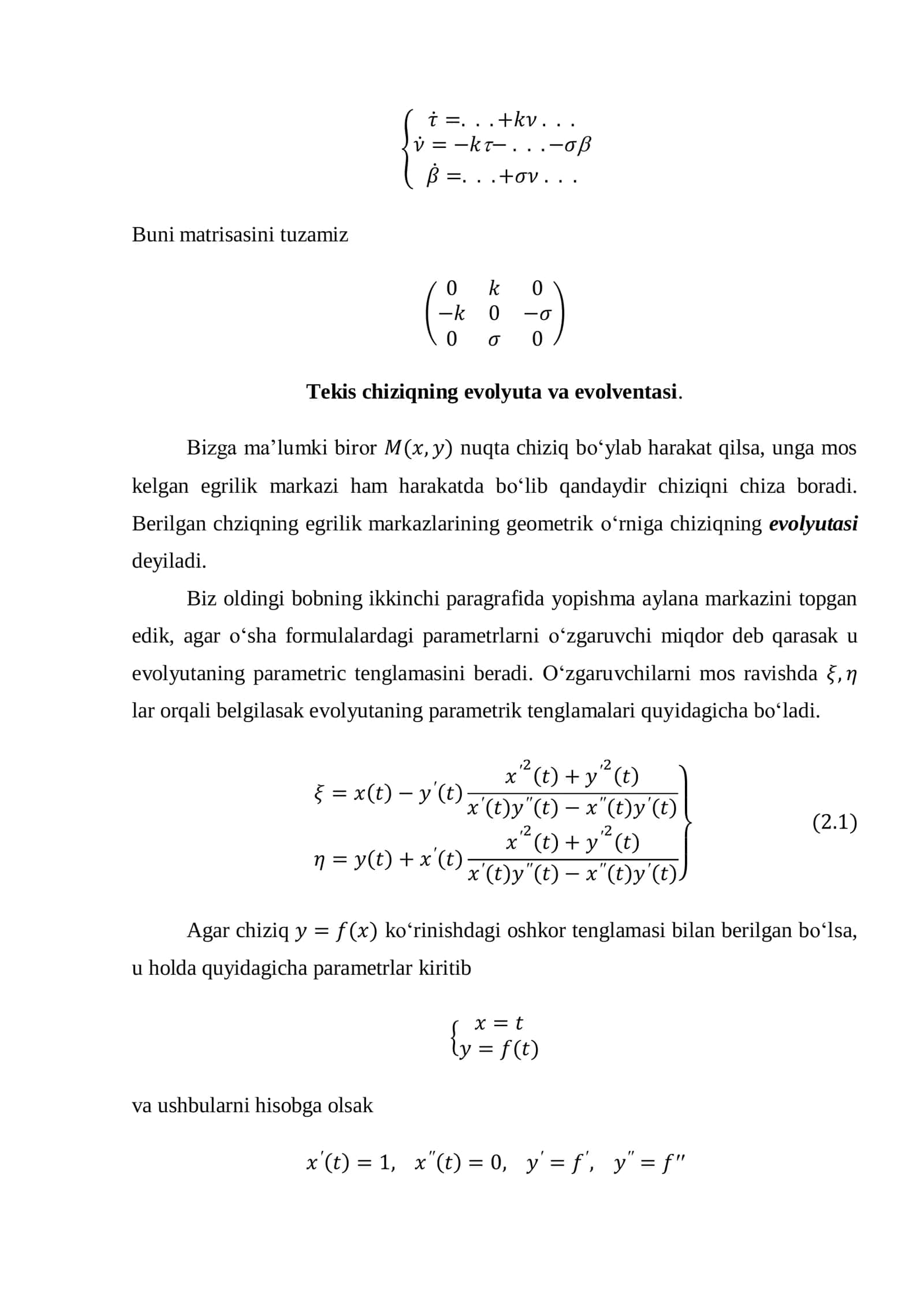 Frene formulalari 2