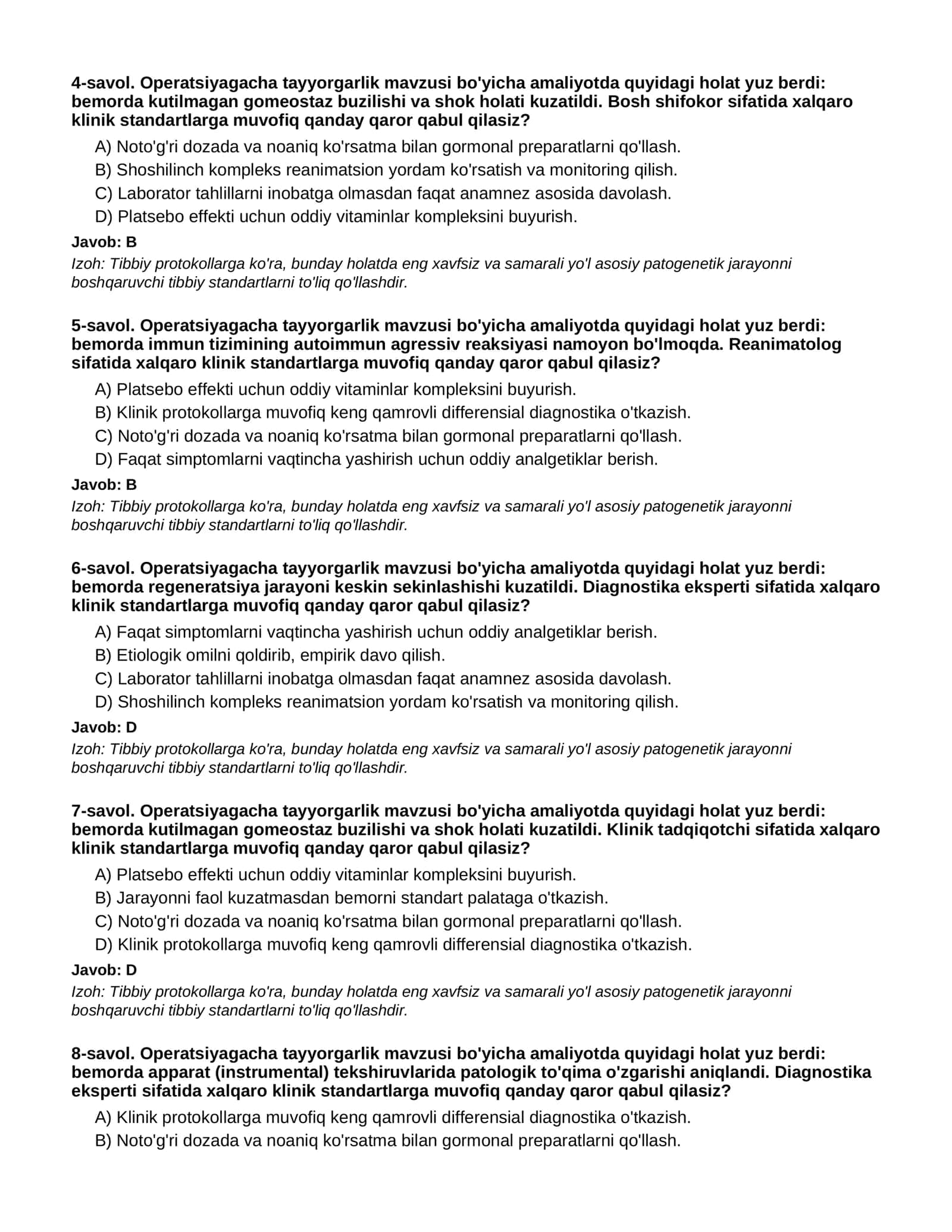 OPERATSIYAGACHA TAYYORGARLIK - 2-QISM 2