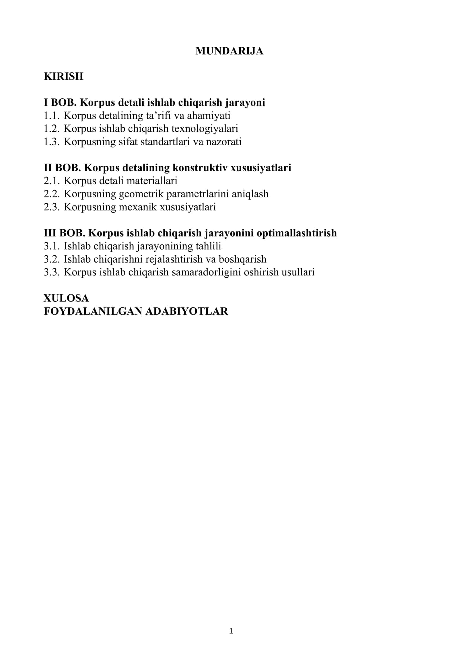 "Mashinasozlik texnologiyasi asoslari" 2
