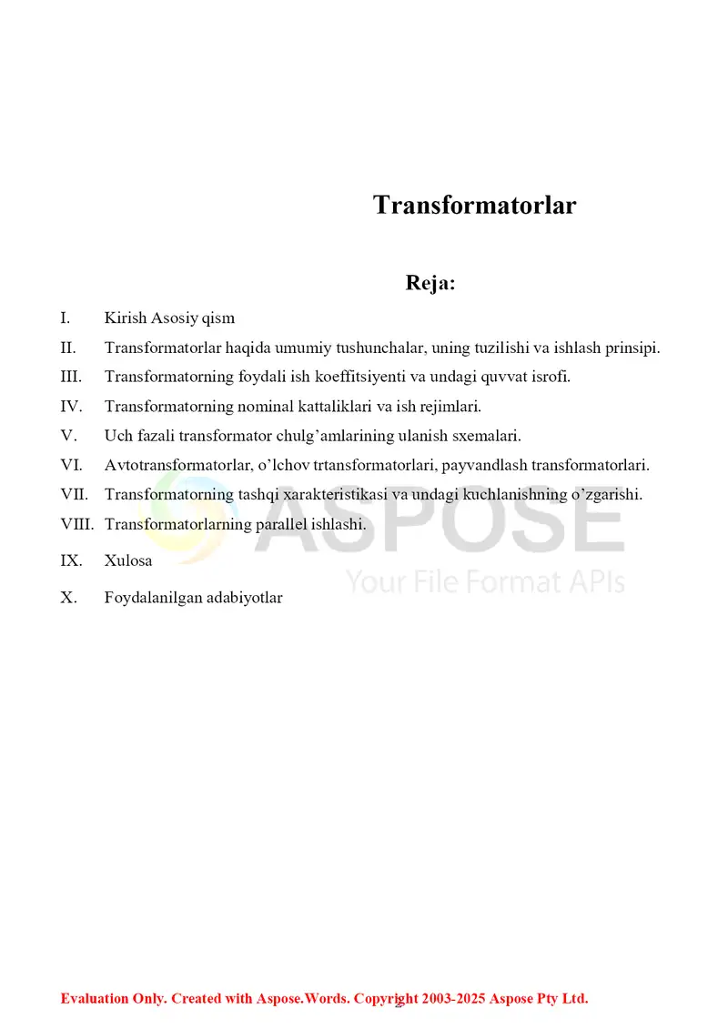 Transformatorlar 2