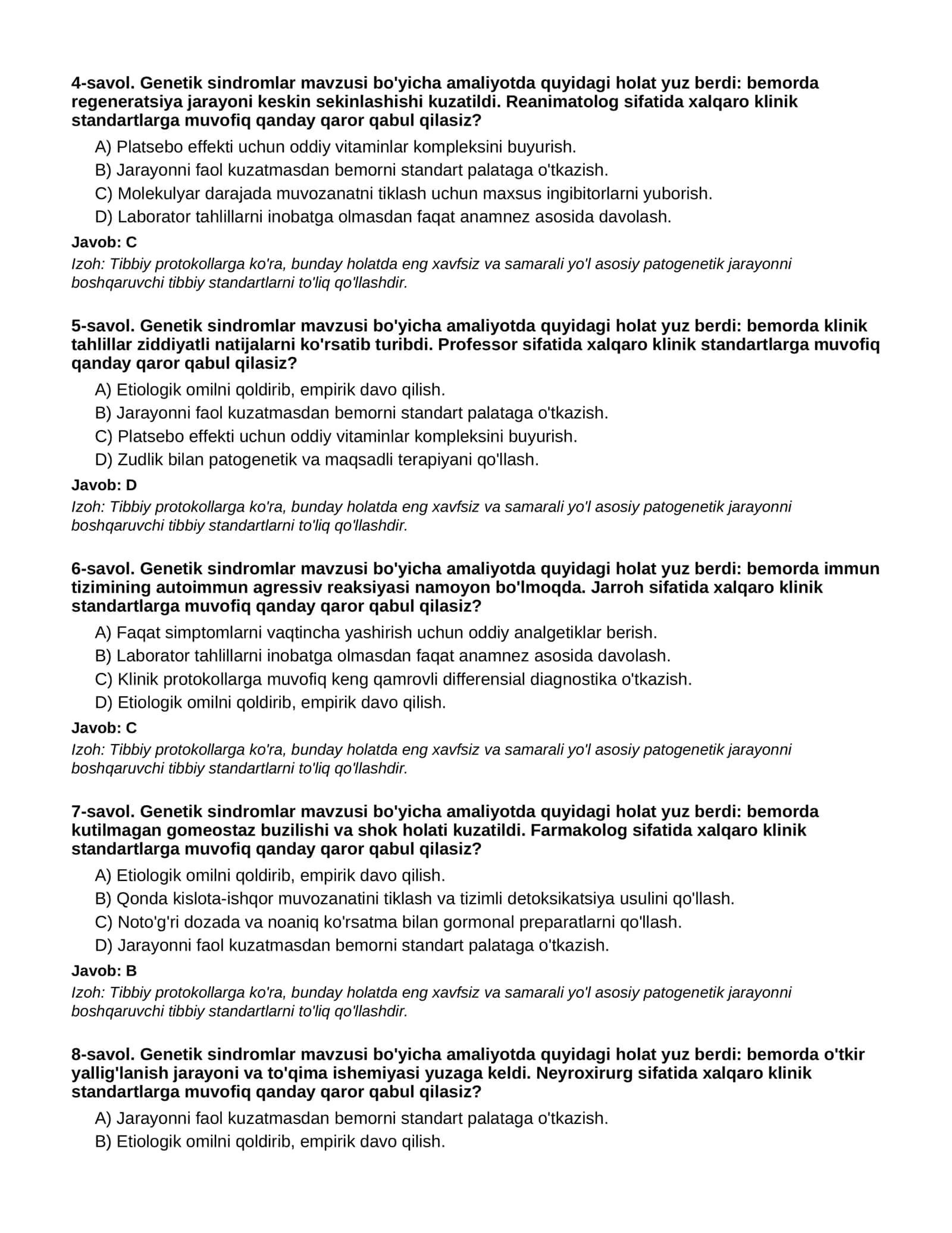 GENETIK SINDROMLAR - 2-QISM 2