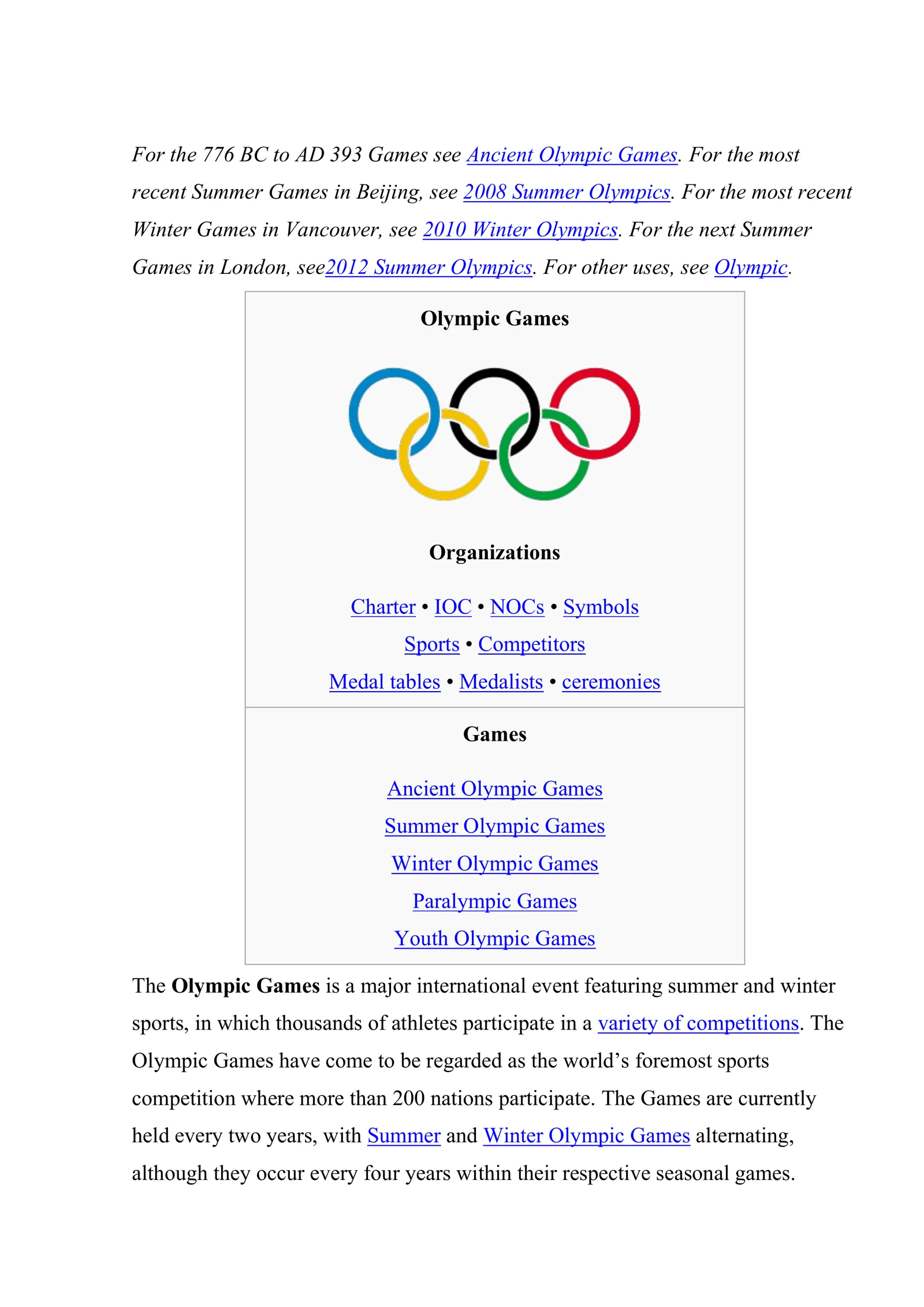 Olympic Games 2