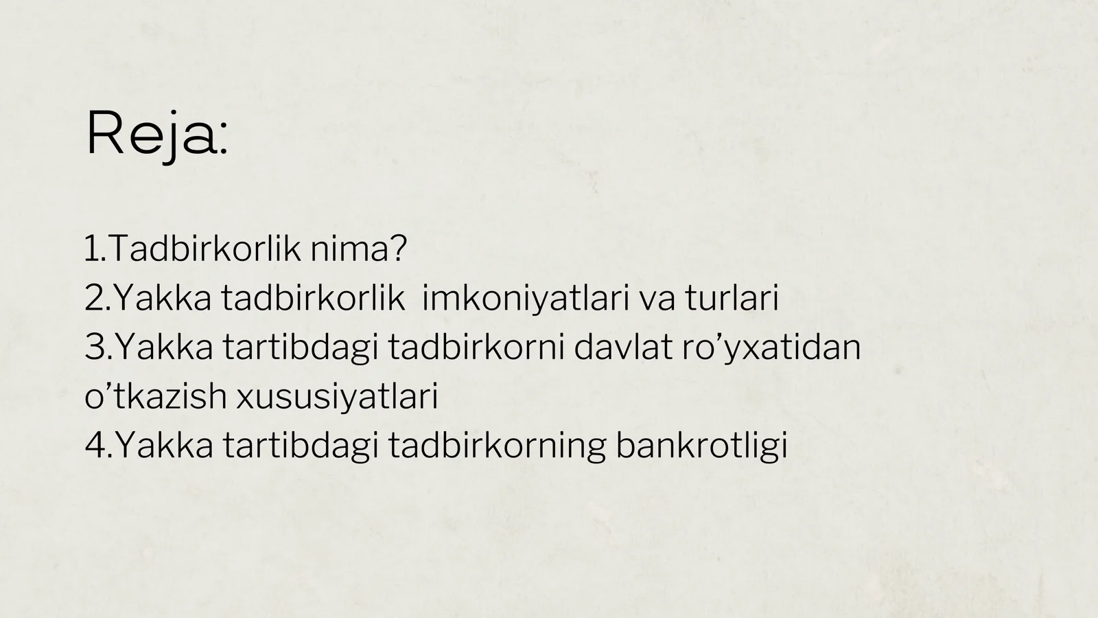 Yakka tartibdagi tadbirkorlik 2