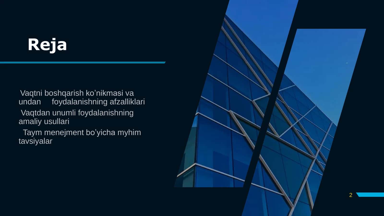 Vaqtdan unumli foydalanishning usullari 2