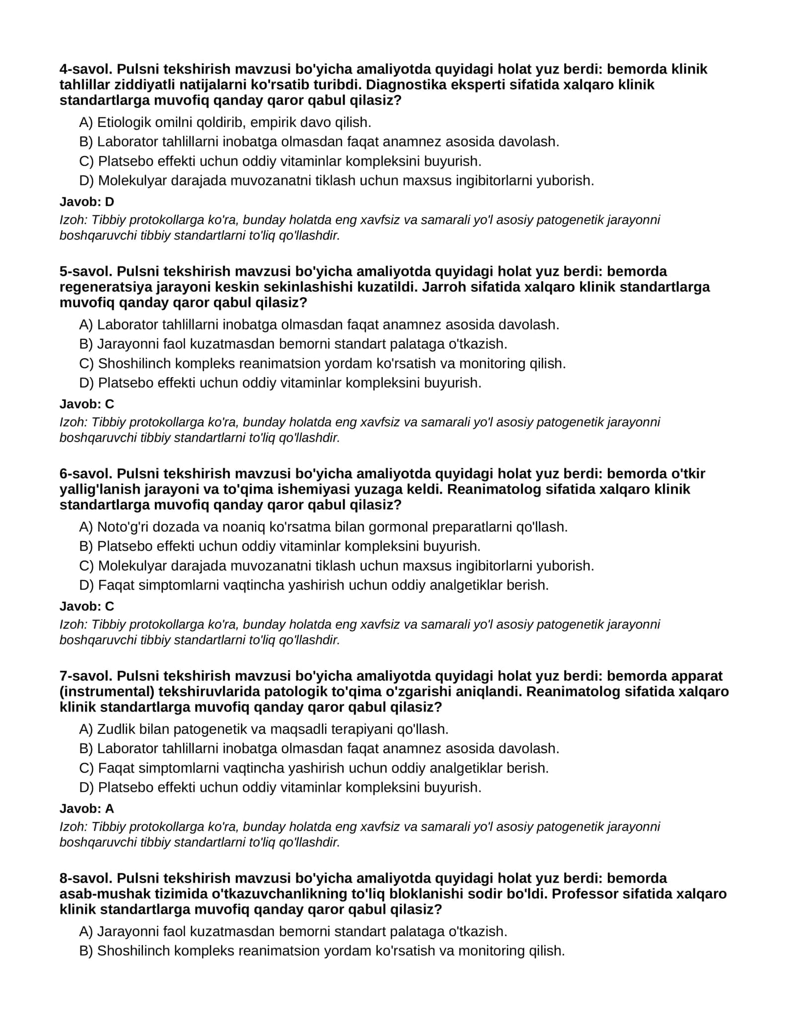 PULSNI TEKSHIRISH - 1-QISM 2