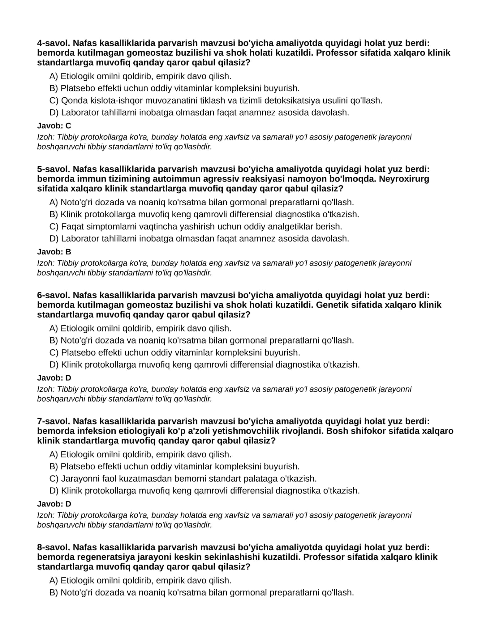 NAFAS KASALLIKLARIDA PARVARISH - 2-QISM 2