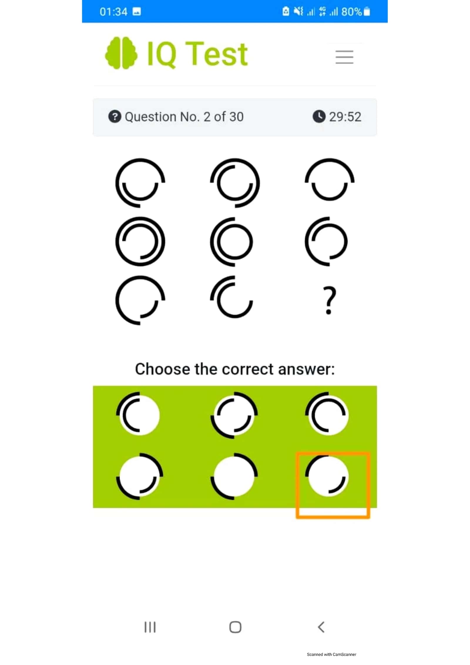 Argostdan IQ test javoblari 2