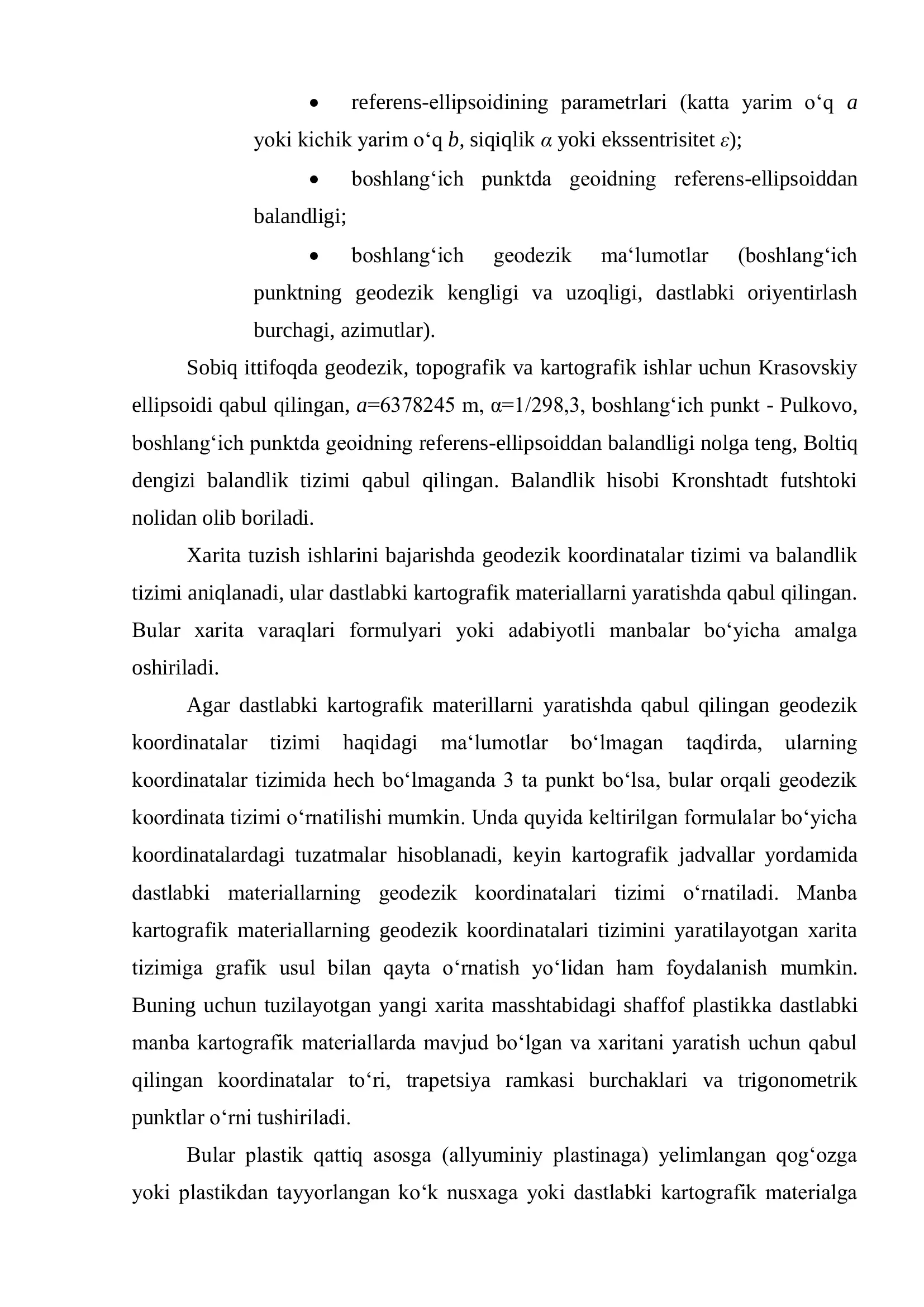 Xaritalarni geodezik va matematik asoslari 2